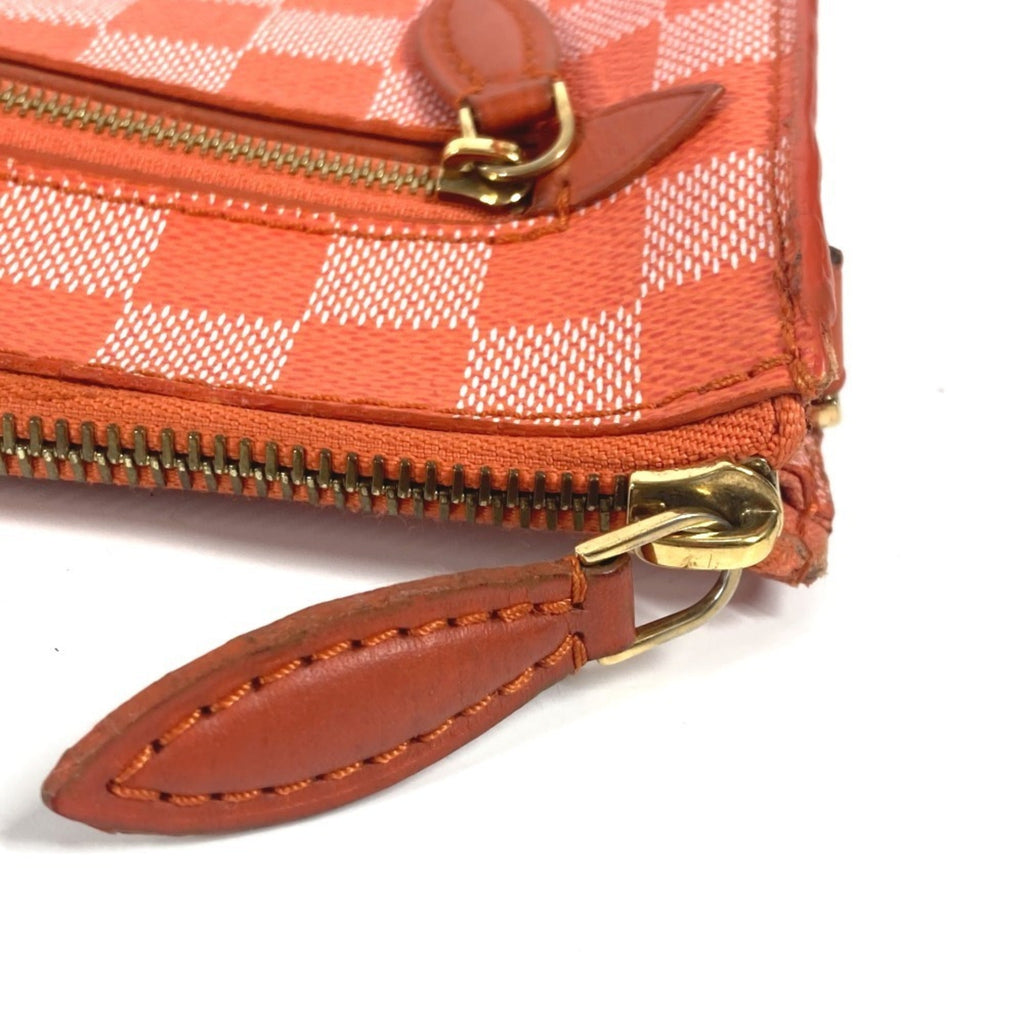 Louis Vuitton Damier Orange Pimont Damier Canvas Clutch Bag Pouch Shoulder Bag