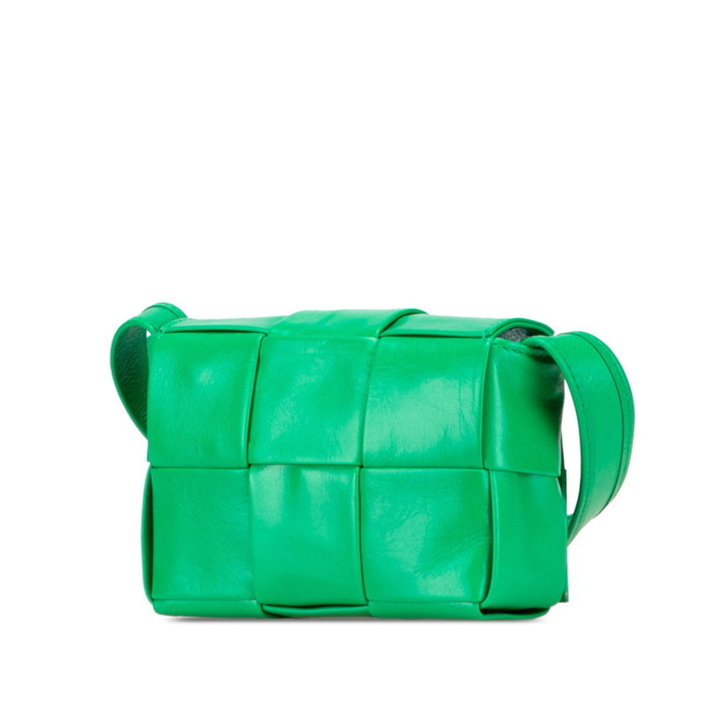 Bottega Veneta Green Leather Shoulder Bag