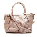 Gucci Sukey Pink Micro Gg Leather Shoulder Bag (Pre-Owned)
