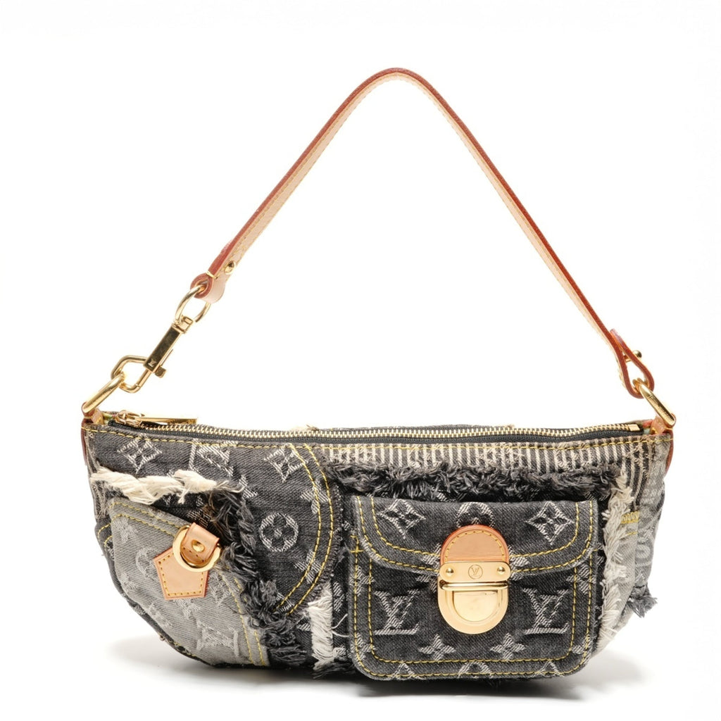 Louis Vuitton Gray Monogram Denim Shoulder Bag