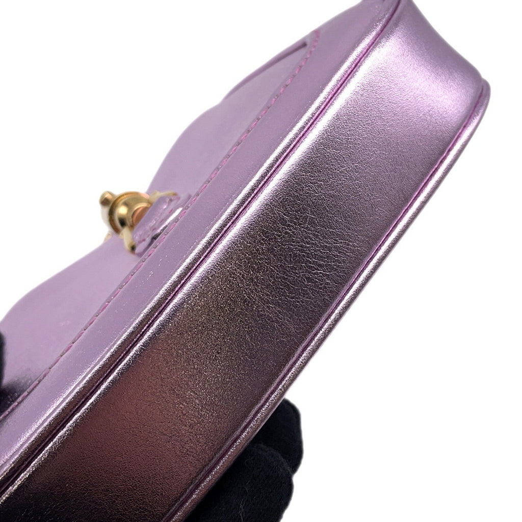 Gucci Metallic Pink Leather Handbag (Pre-Owned)