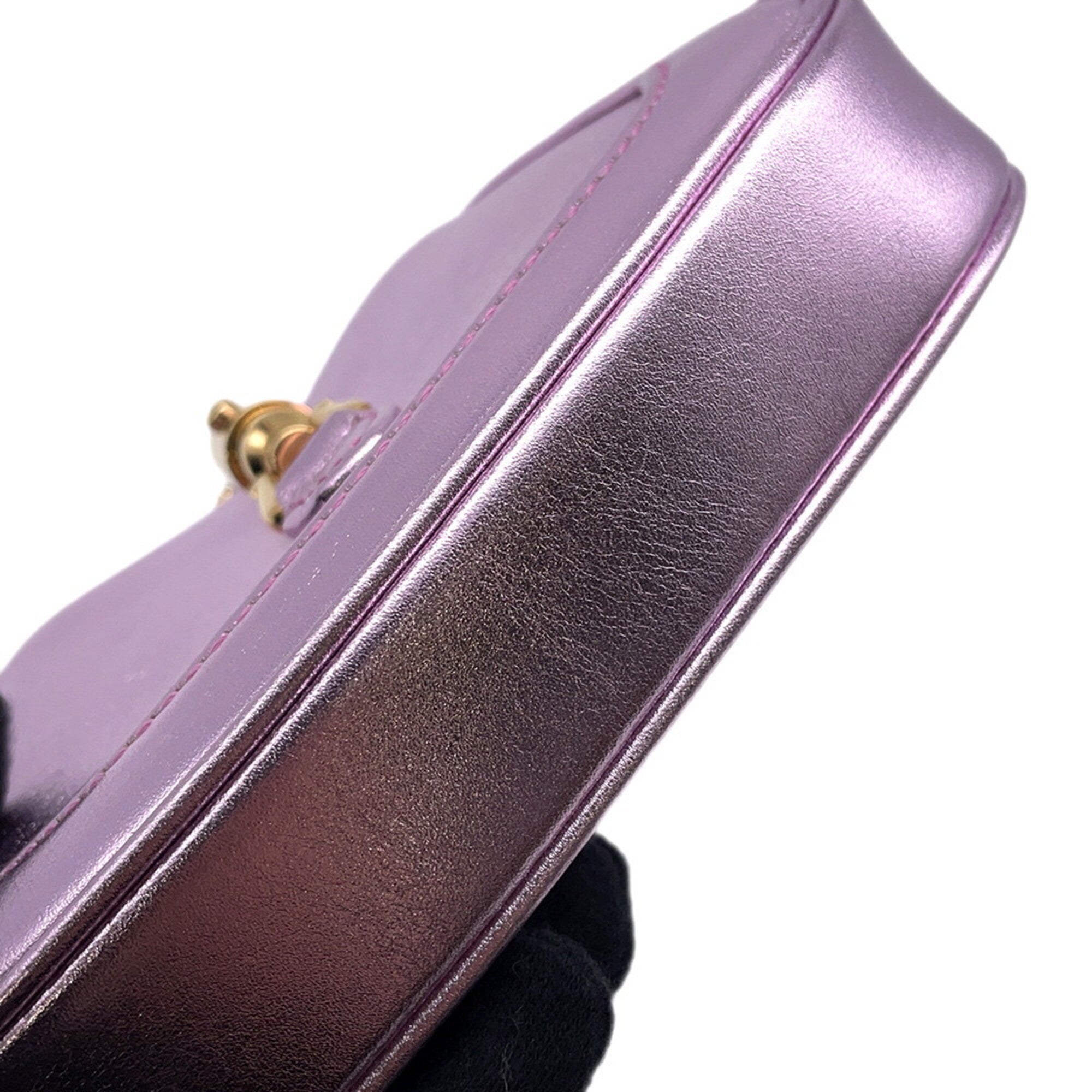 Gucci Metallic Pink Leather Handbag (Pre-Owned)