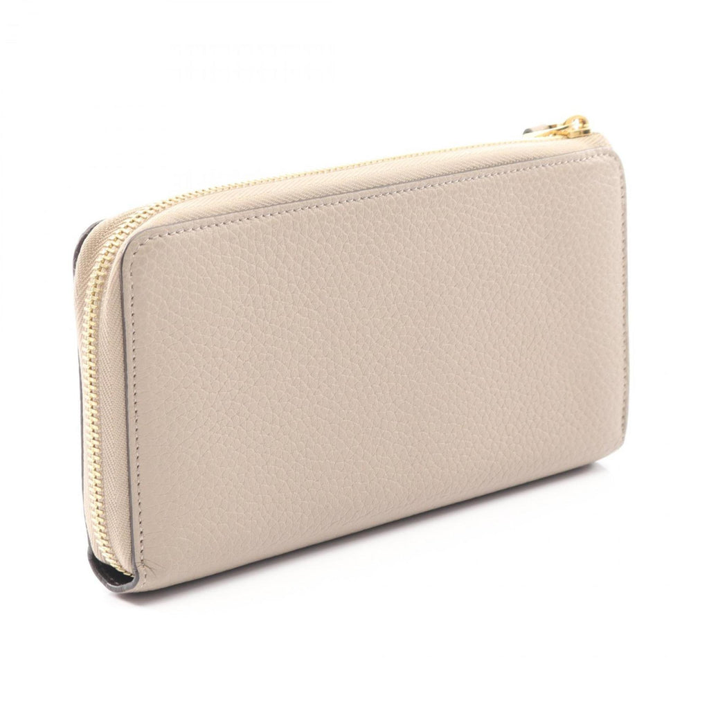 Louis Vuitton Beige Leather Long Wallet