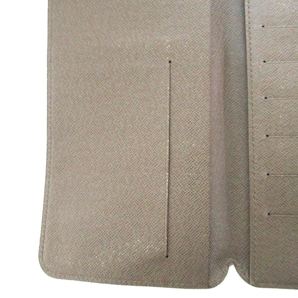 Louis Vuitton Khaki Leather Long Wallet