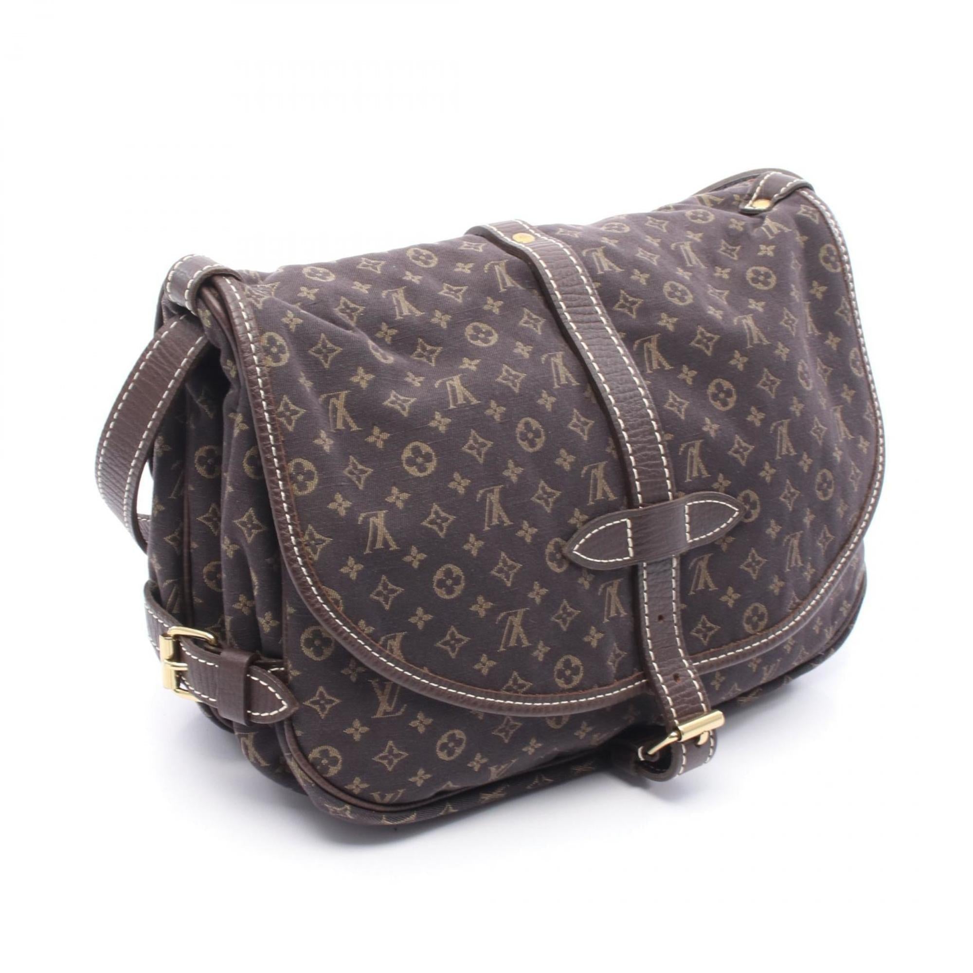Louis Vuitton Brown Canvas Monogram Mini Leather Shoulder Bag