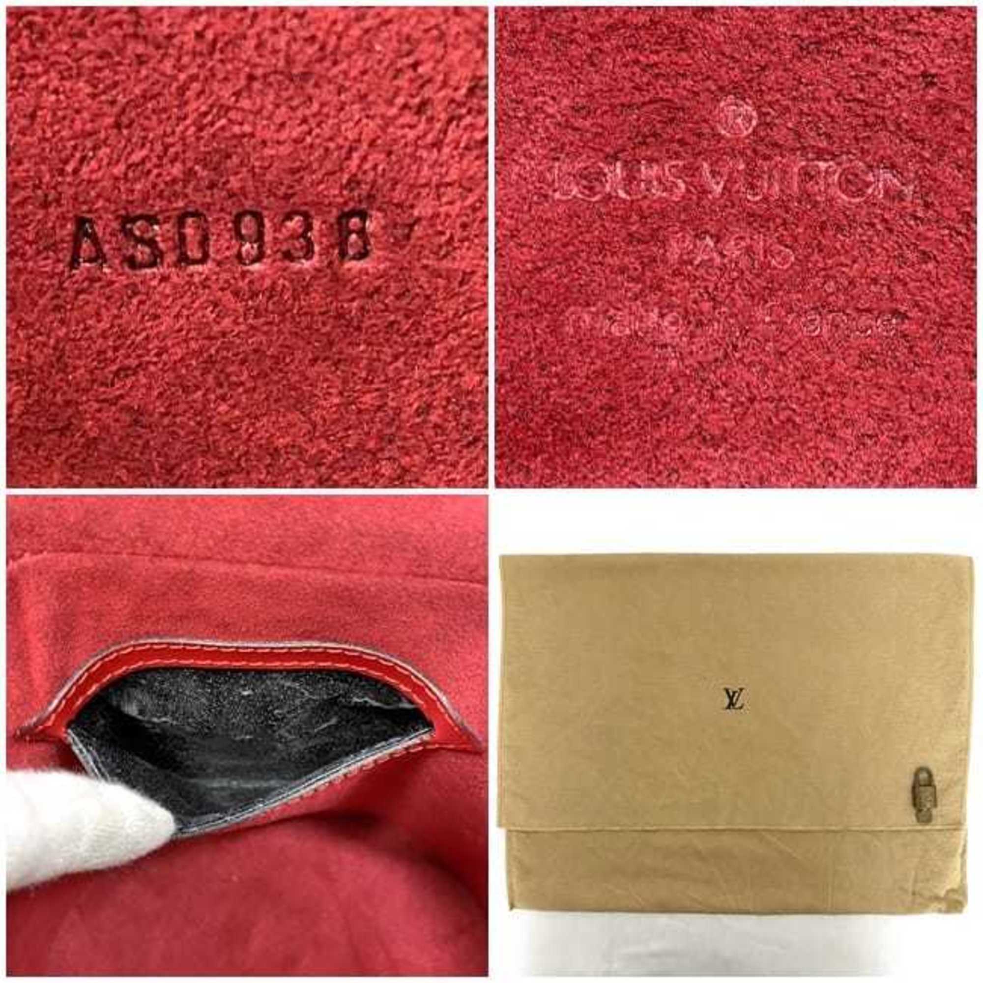 Louis Vuitton Castilian Red Epi Leather Handbag Vanity Bag