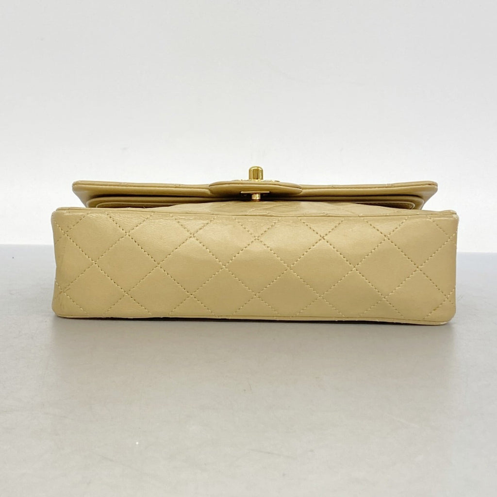 Chanel Beige Leather Shoulder Bag