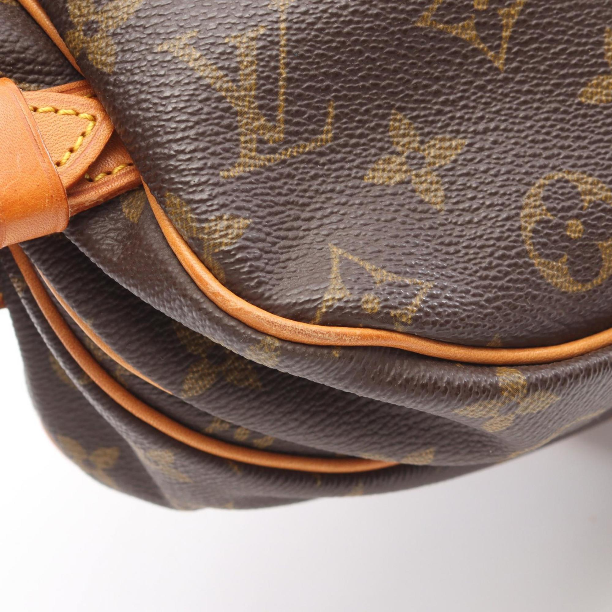 Louis Vuitton Brown Coated Canvas Leather Handbag Shoulder Bag