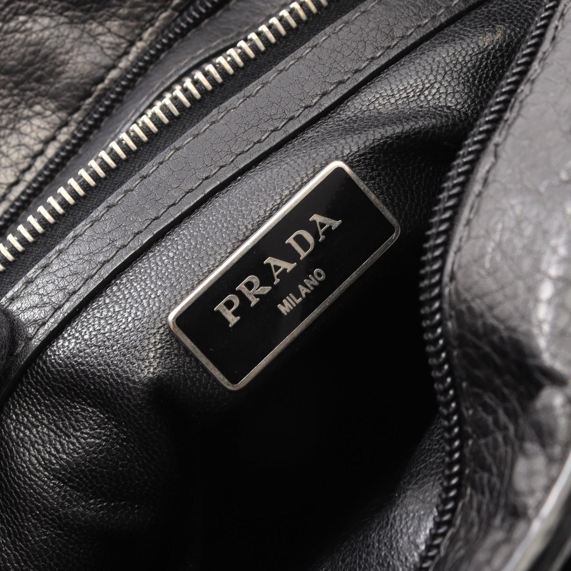 Prada Black Leather Shoulder Bag