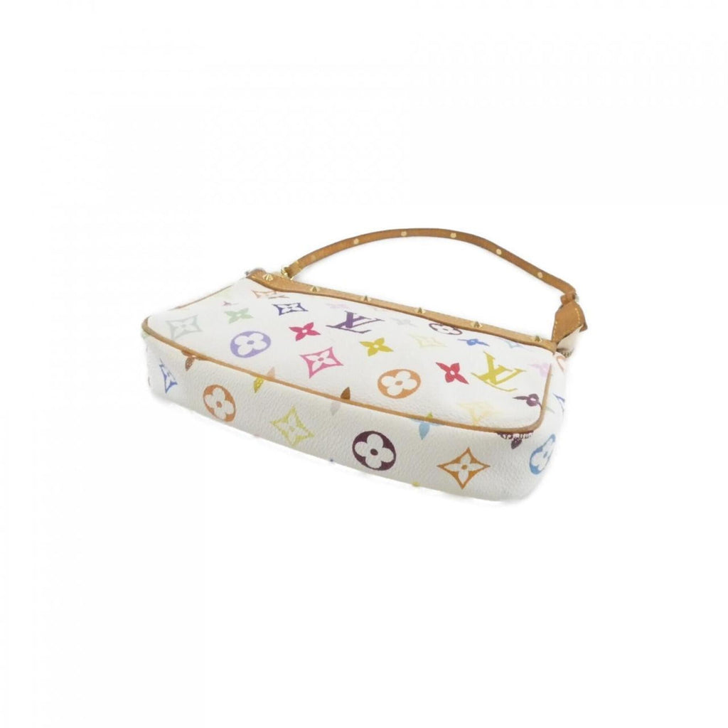 Louis Vuitton Monogram Multicolore White Coated Canvas Pochette Pouch