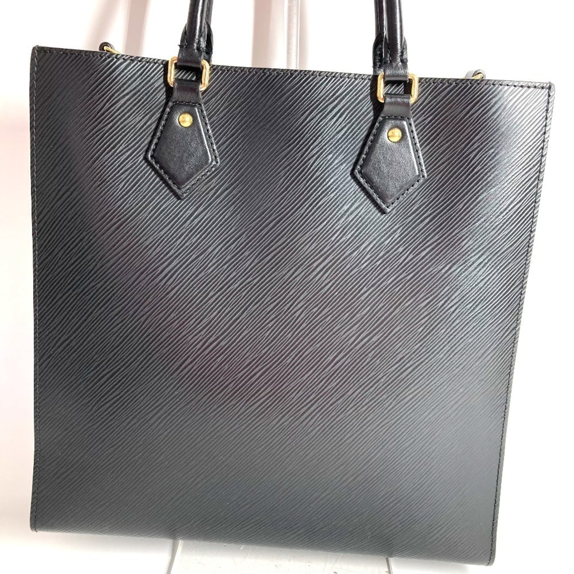 Louis Vuitton Black Epi Leather Handbag Shoulder Bag Tote Bag