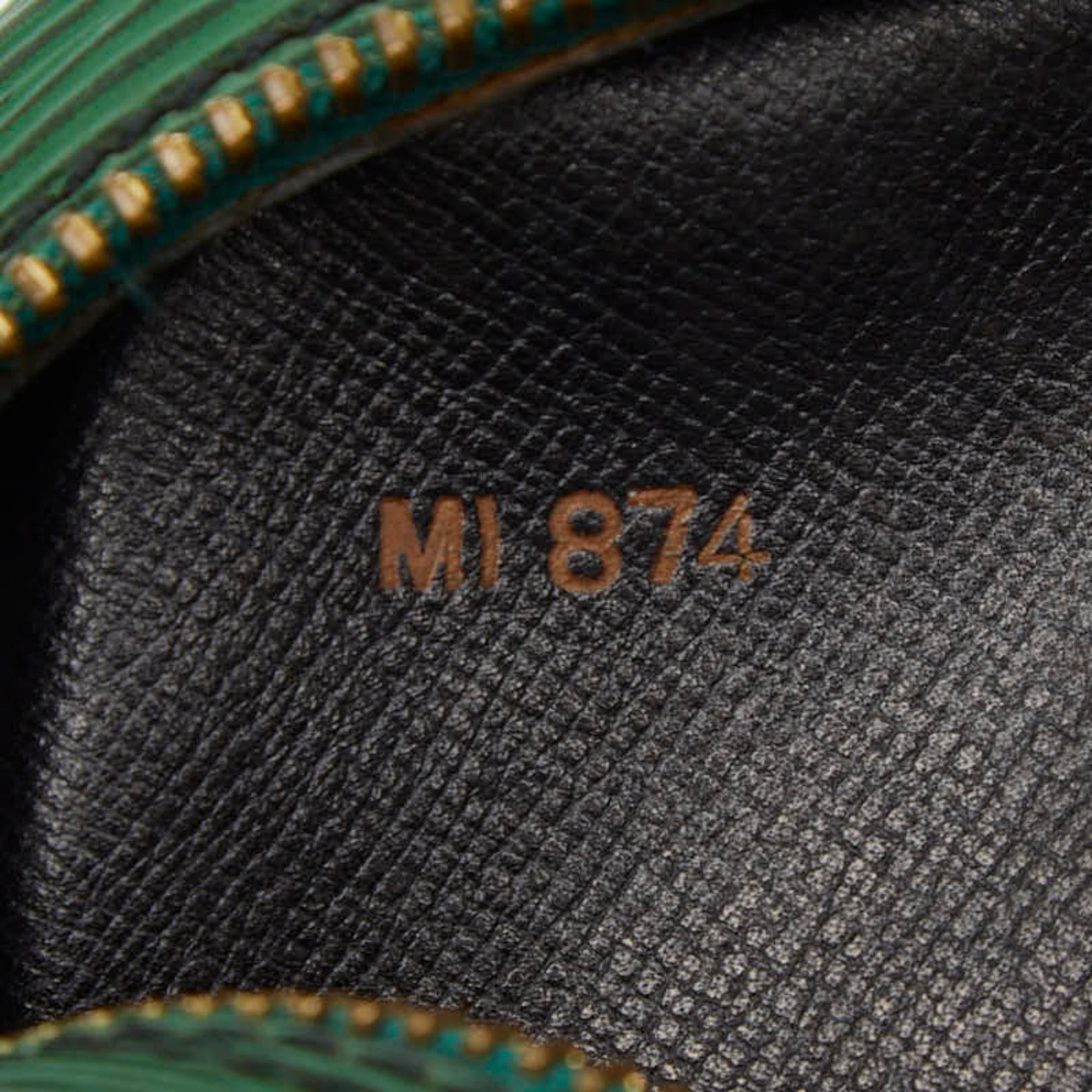 Louis Vuitton Epi Borneo Green Leather Shoulder Bag