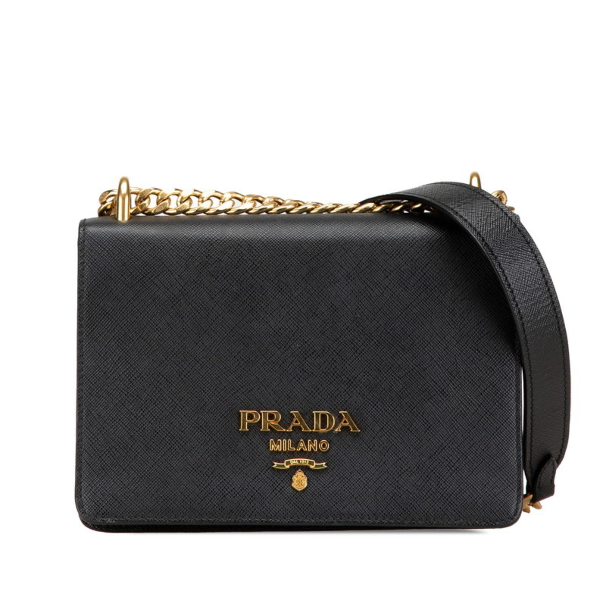 Prada Black Leather Shoulder Bag