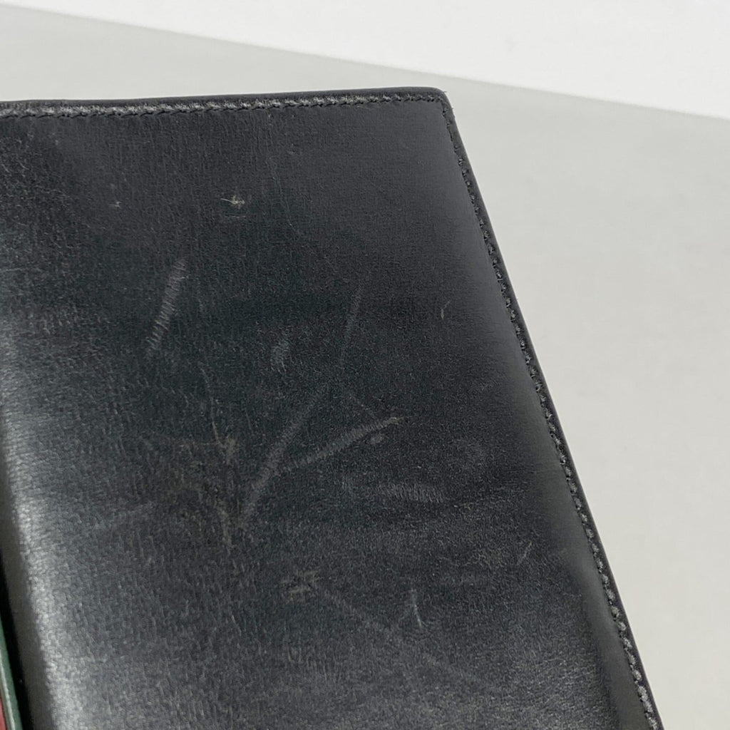 Gucci Black Leather Long Bill Wallet (Bi-Fold) (Pre-Owned)