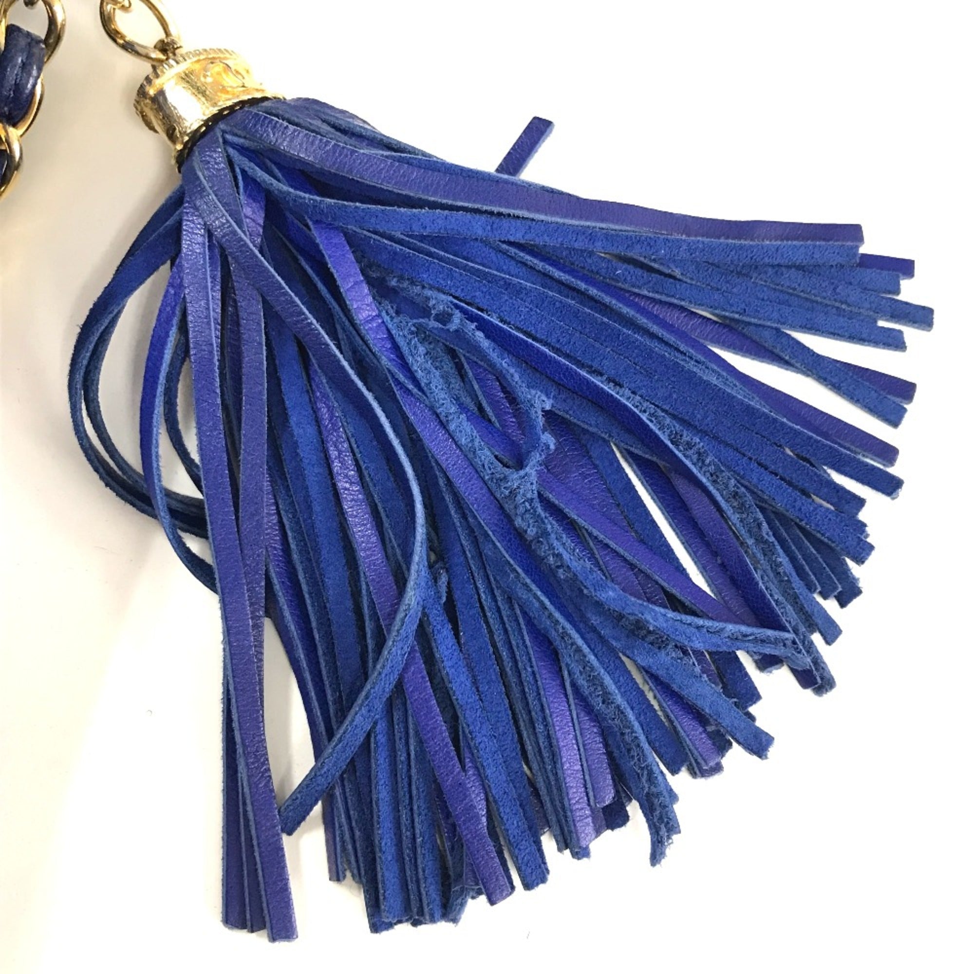Chanel Blue Leather Shoulder Bag