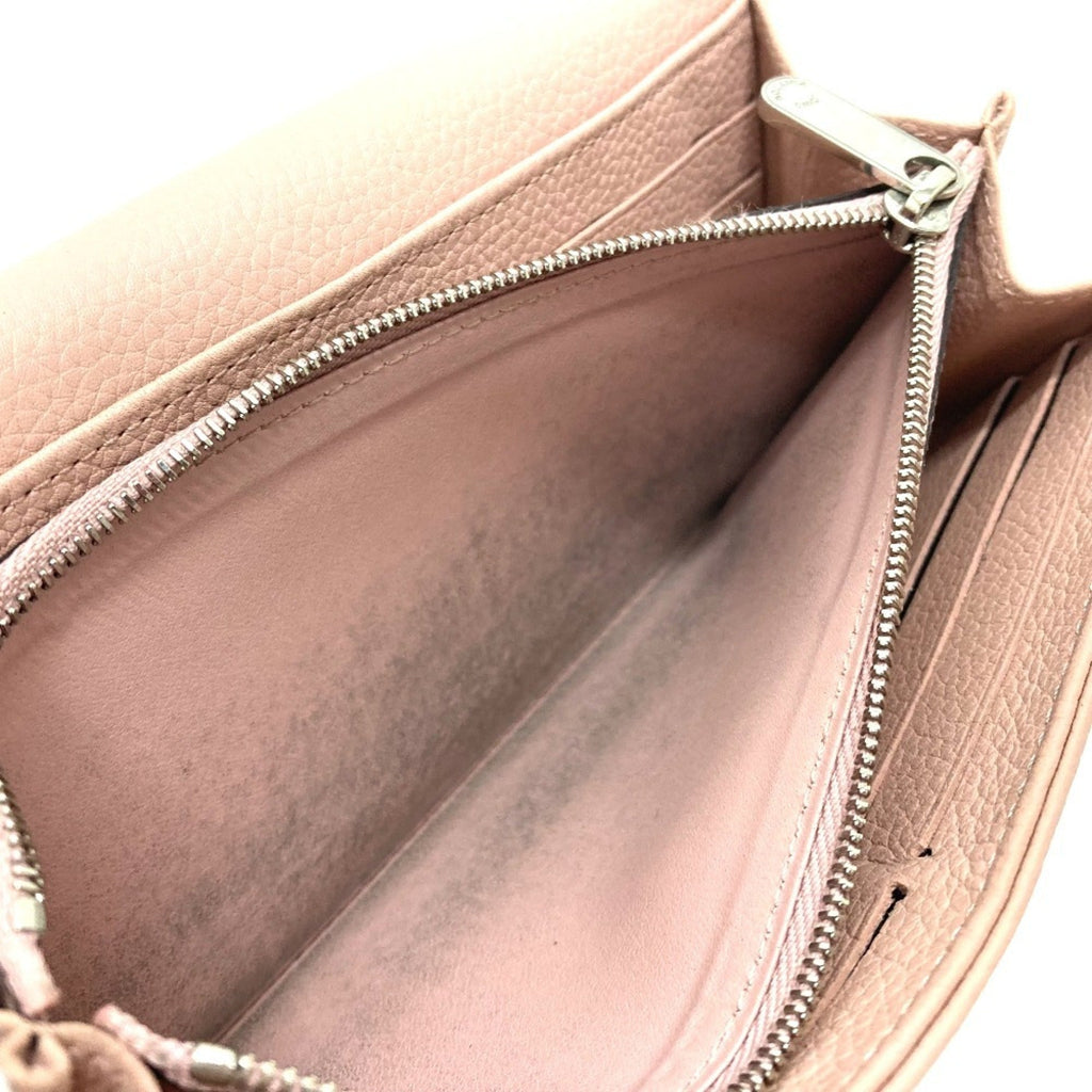 Louis Vuitton Magnolia Pink Mahina Leather Long Wallet