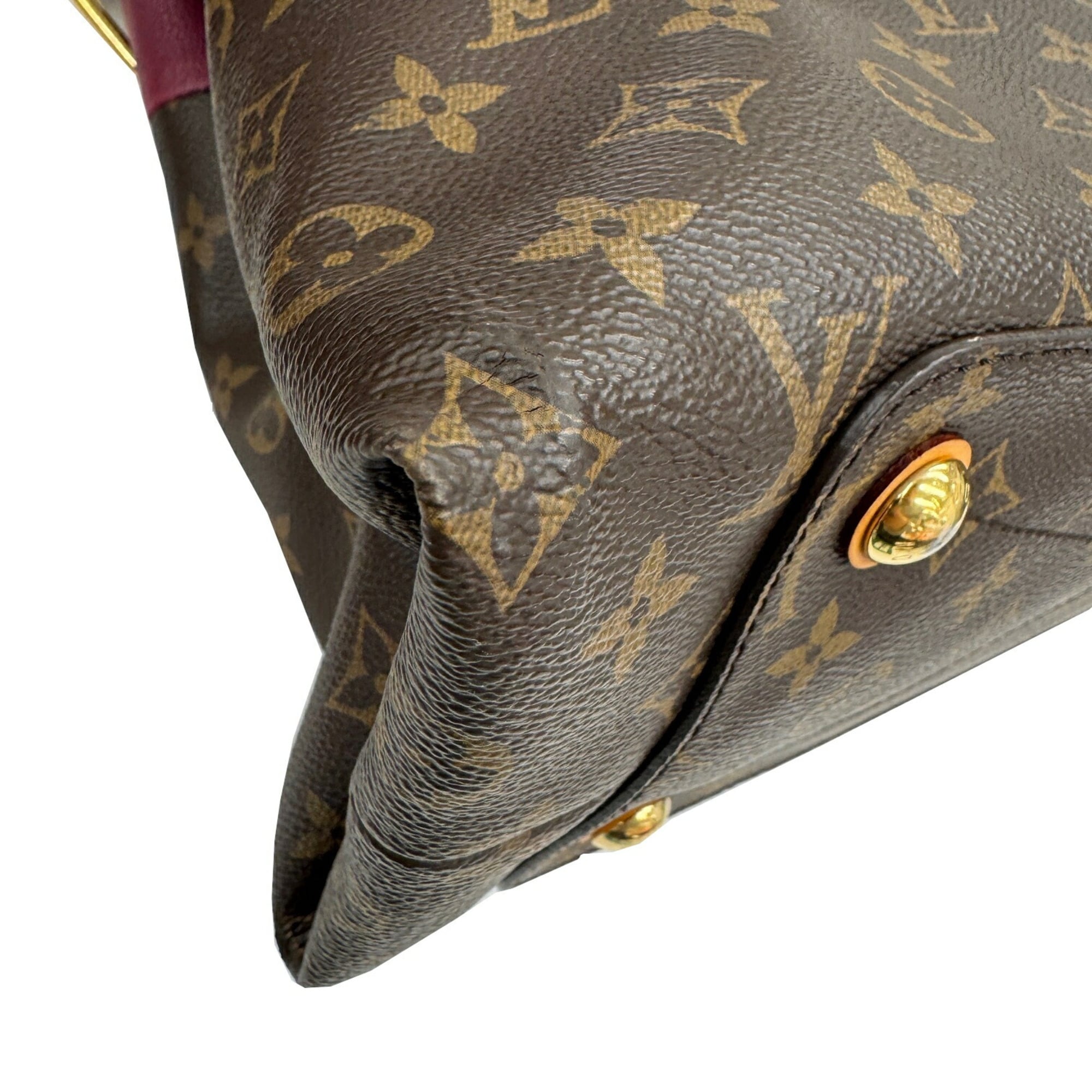 Louis Vuitton Bordeaux Brown Monogram Leather Handbag Tote Bag