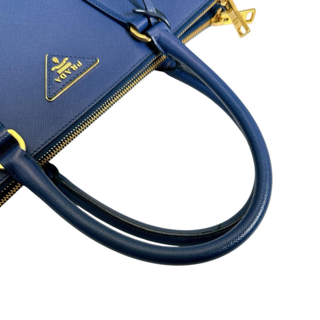 Prada Blue Leather Handbag Shoulder Bag