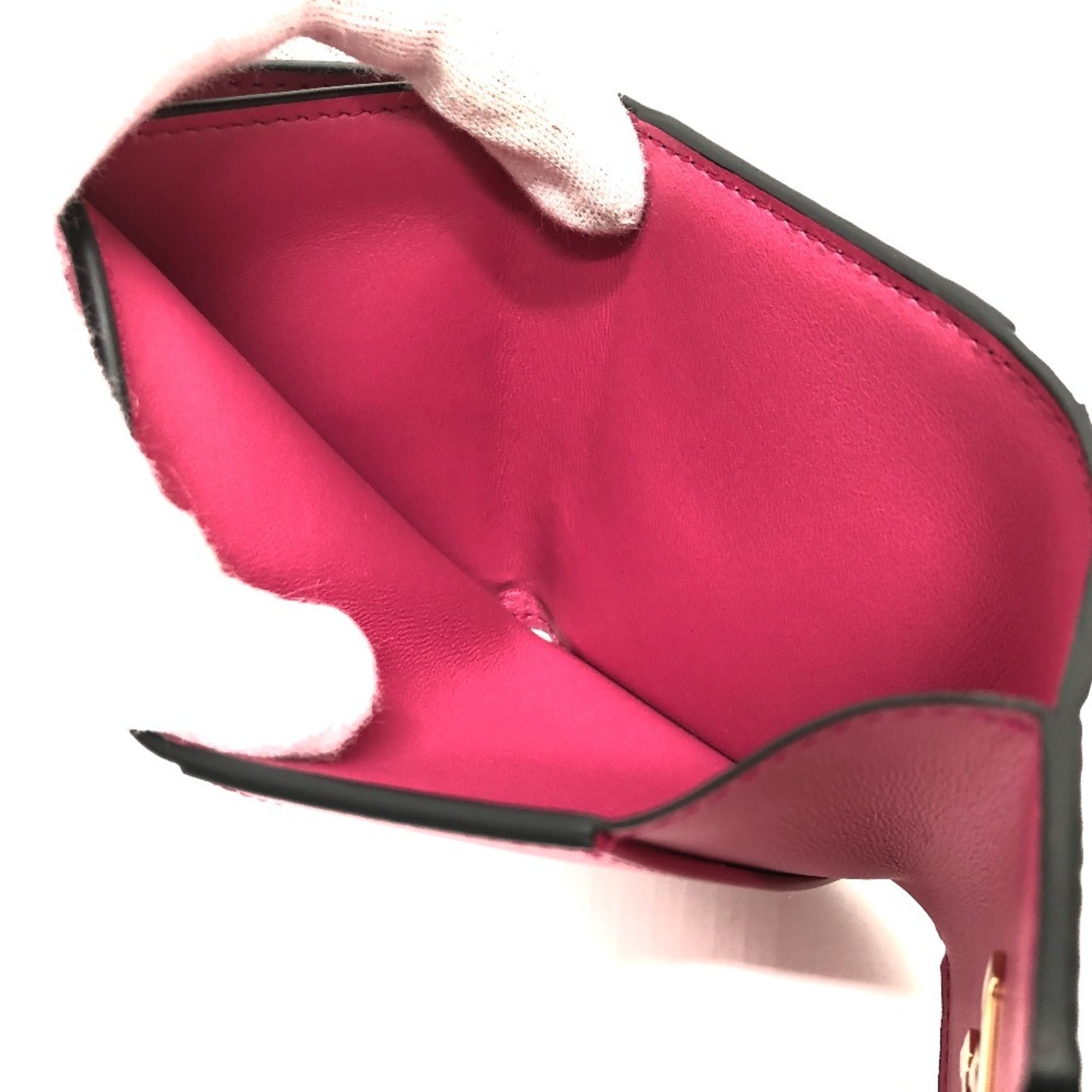 Louis Vuitton Bicolor Black Noir Pink Leather Coin Purse/Coin Case
