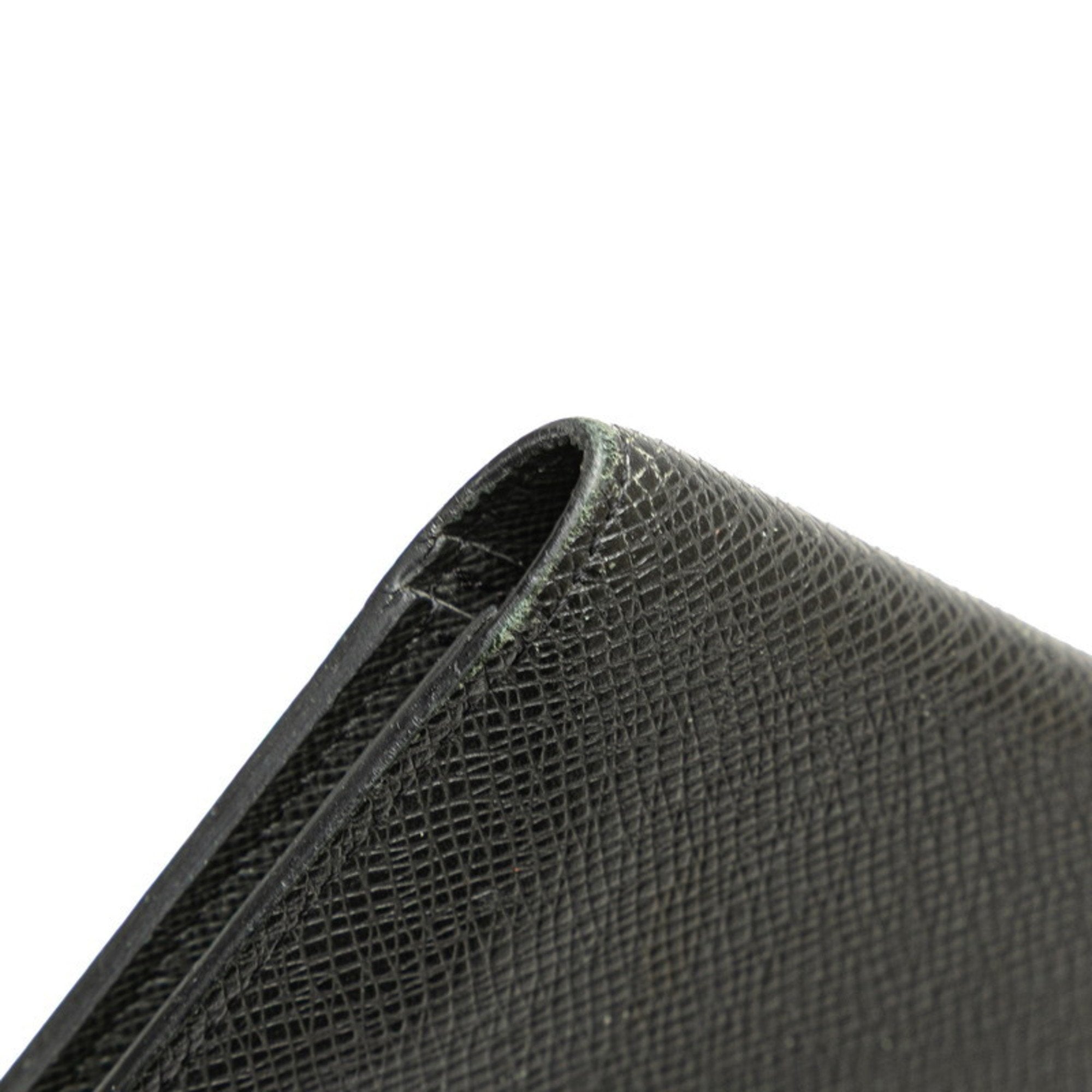 Louis Vuitton Taiga Black Noir Taiga Leather Coin Purse/Coin Case