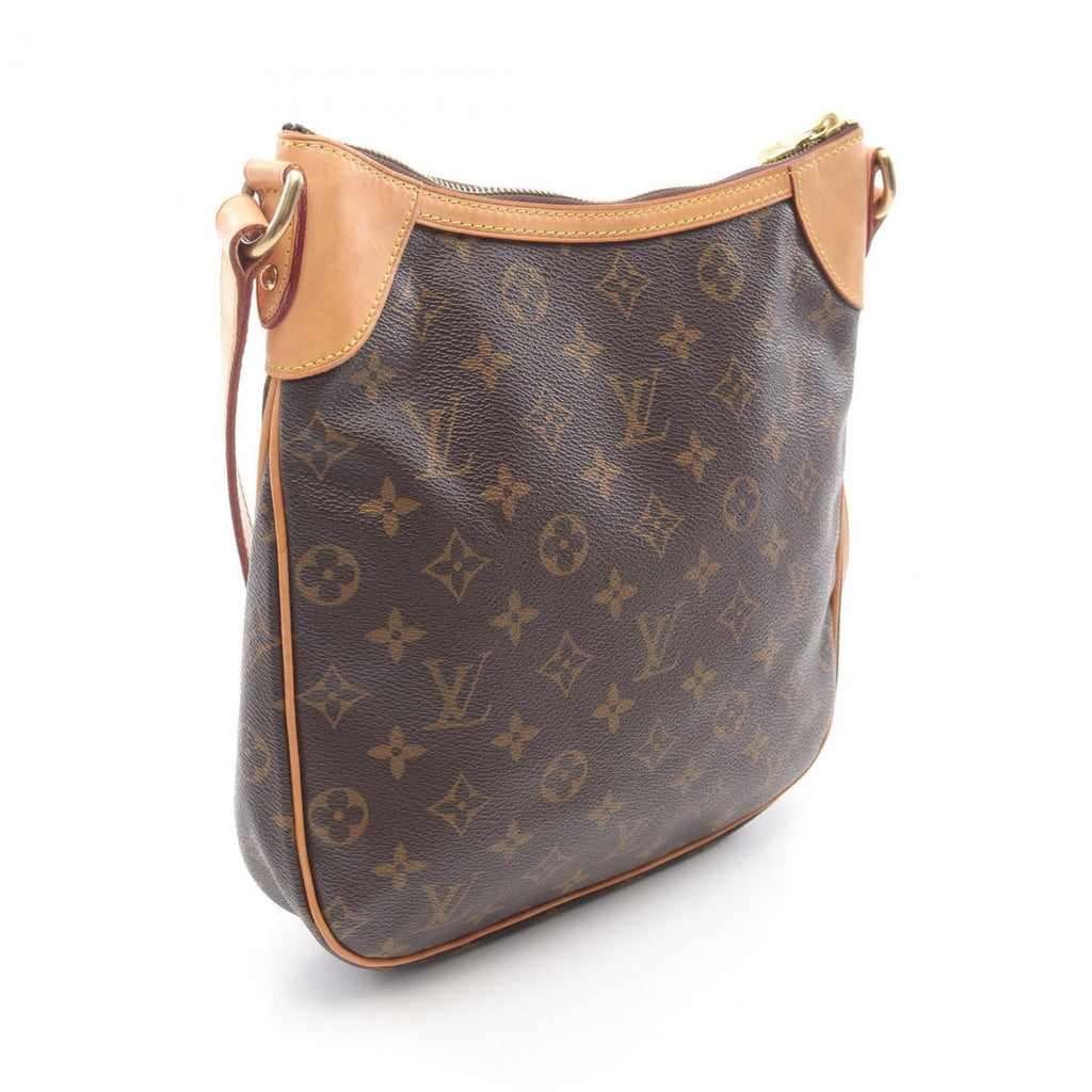 Louis Vuitton Brown Coated Canvas Leather Shoulder Bag