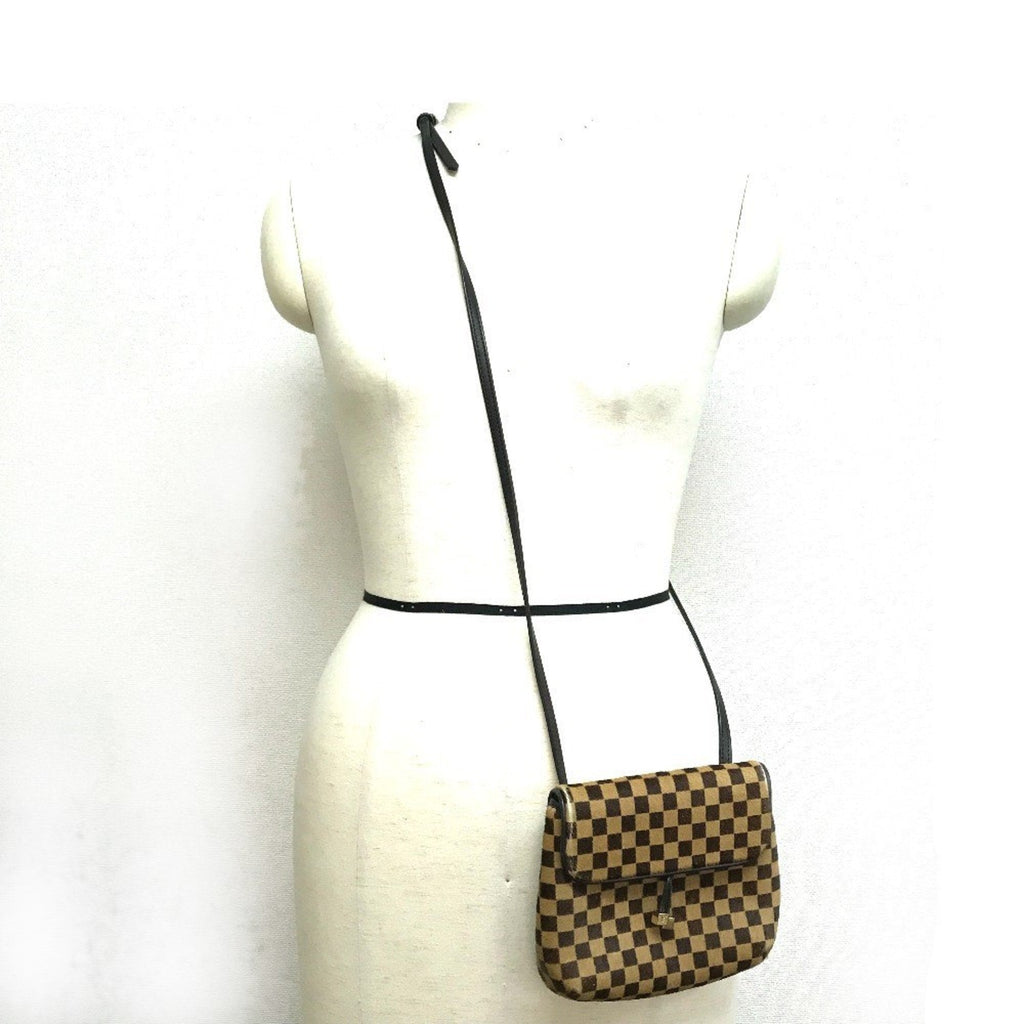 Louis Vuitton Brown Leather Pochette Shoulder Bag