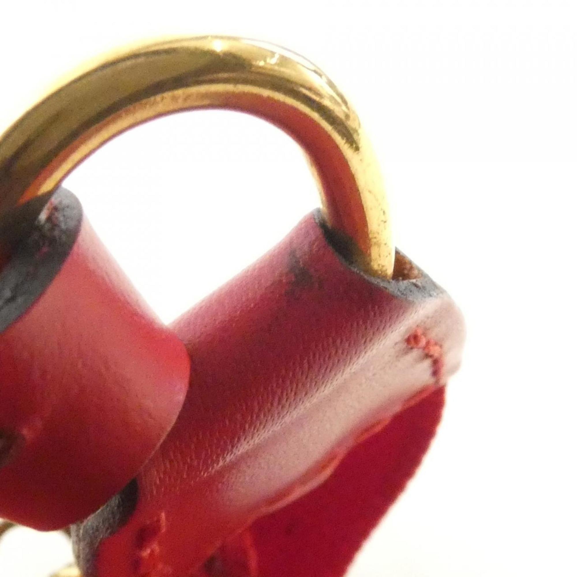 Louis Vuitton Red Color Leather Pochette Pouch