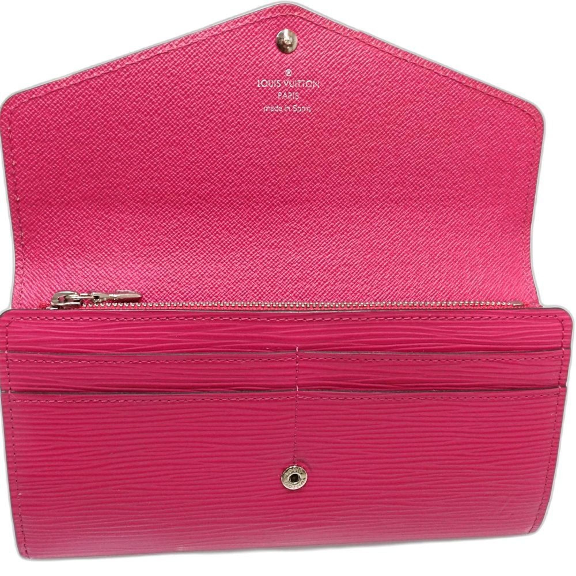 Louis Vuitton Hot Pink Leather Long Wallet