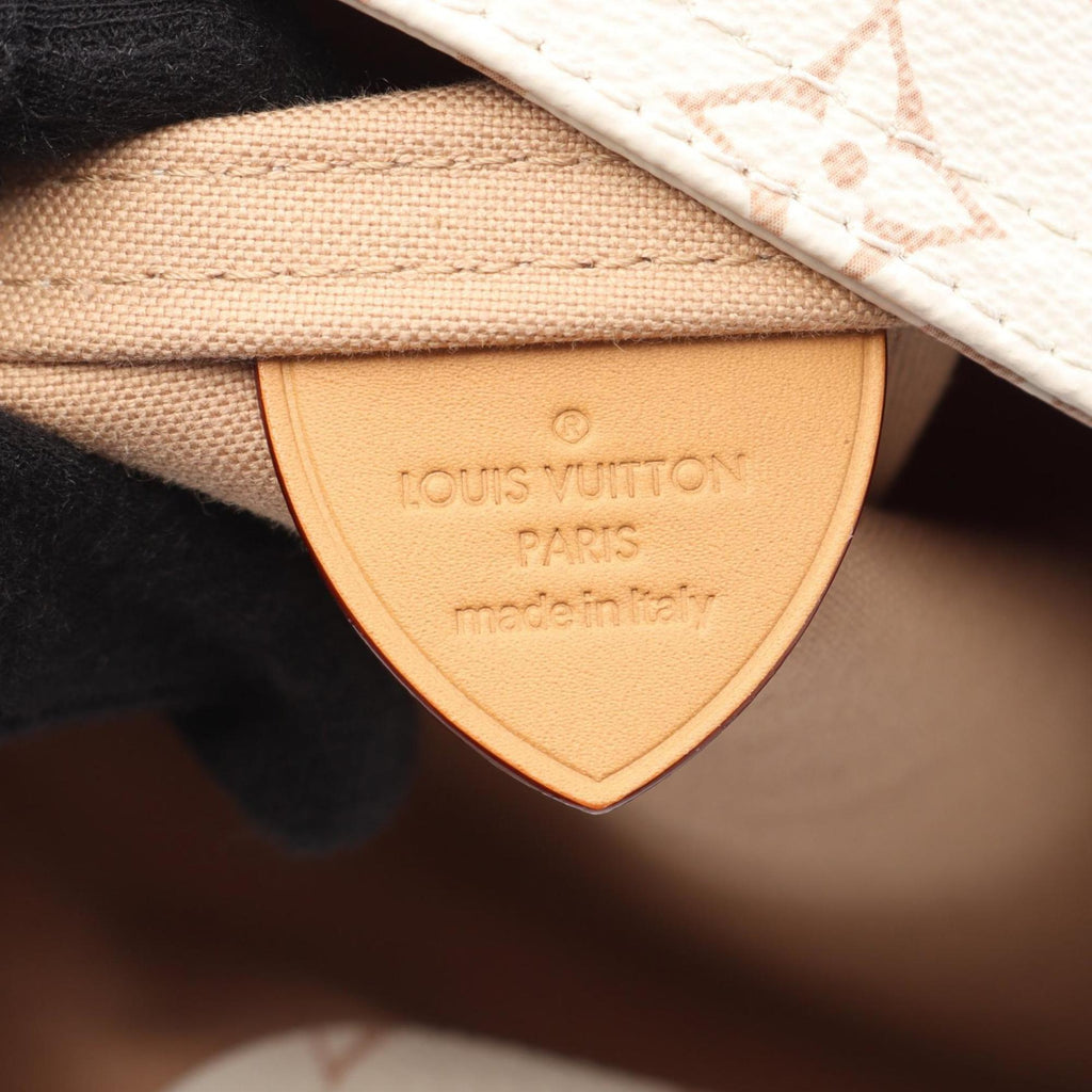 Louis Vuitton Brown White Coated Canvas Tote Bag