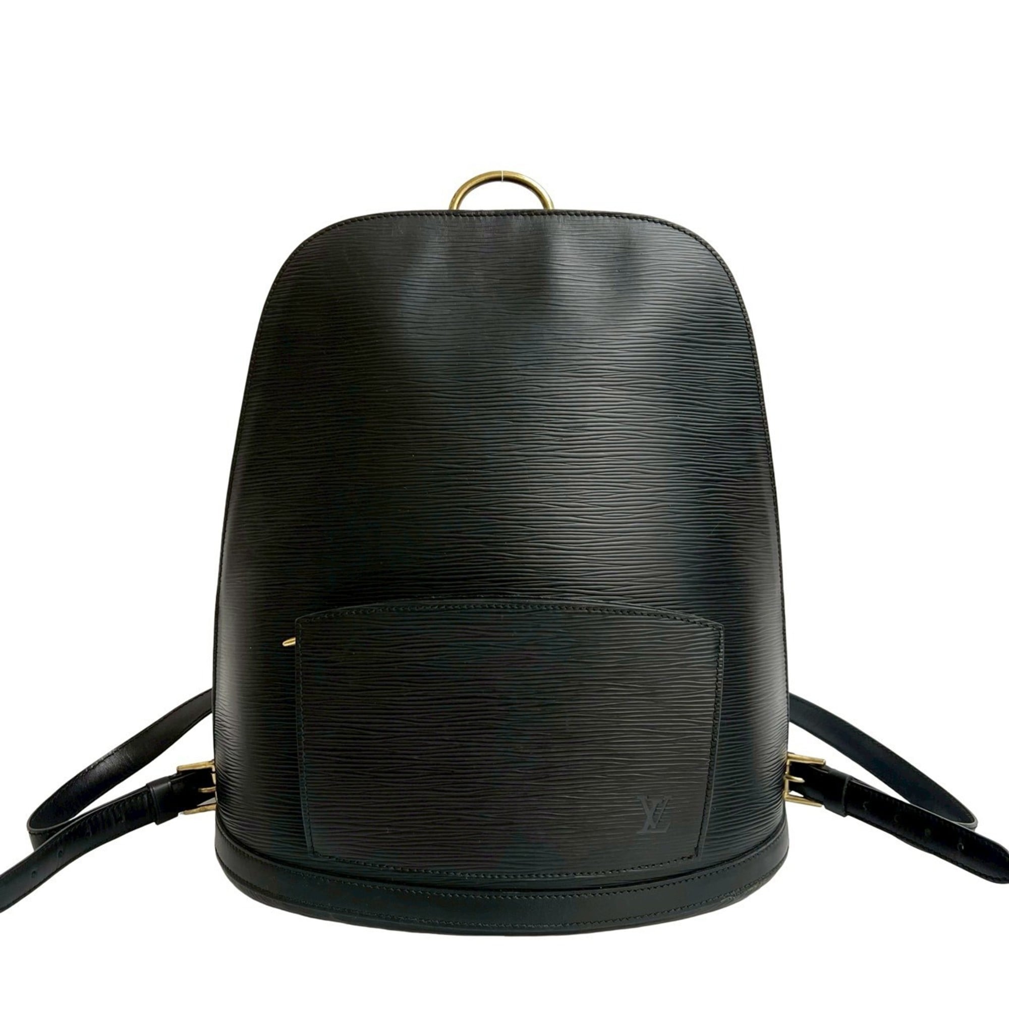 Louis Vuitton Black Leather Backpack