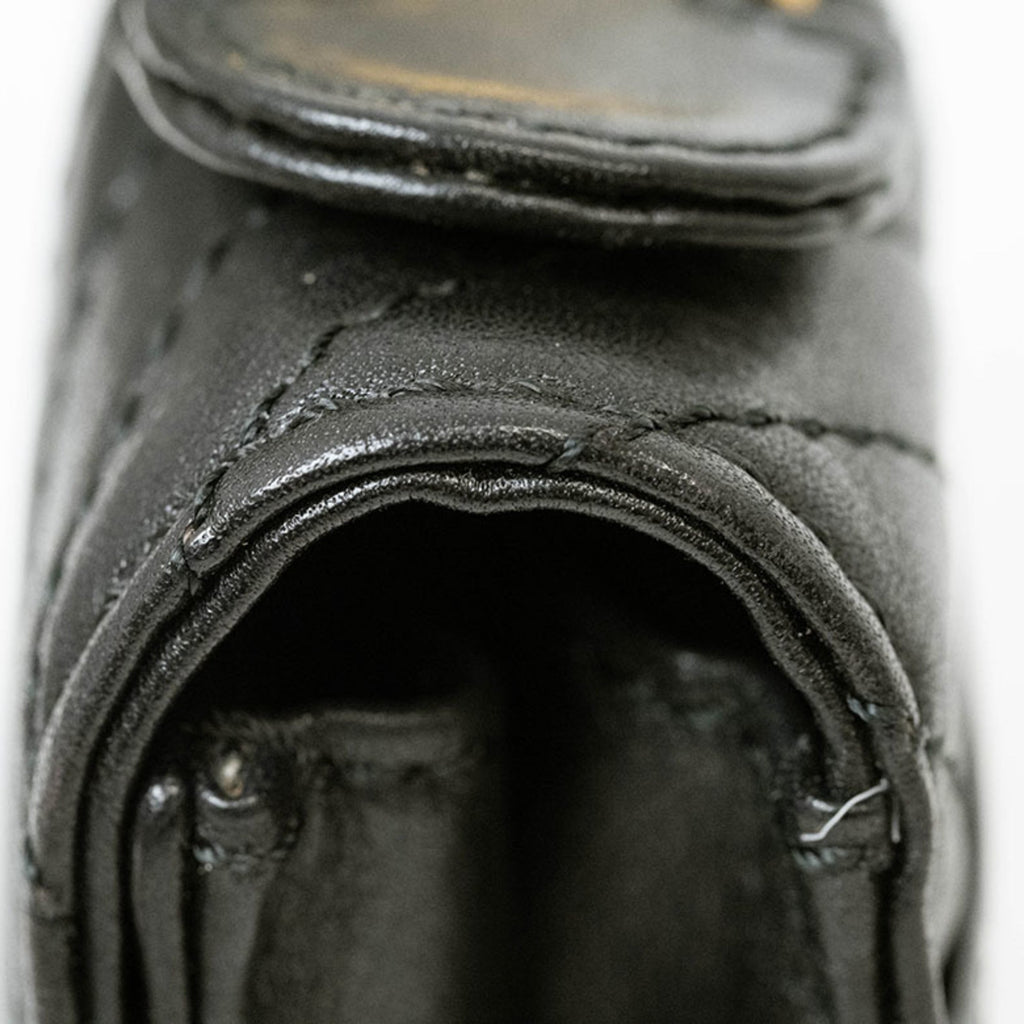Celine Black Leather Shoulder Bag