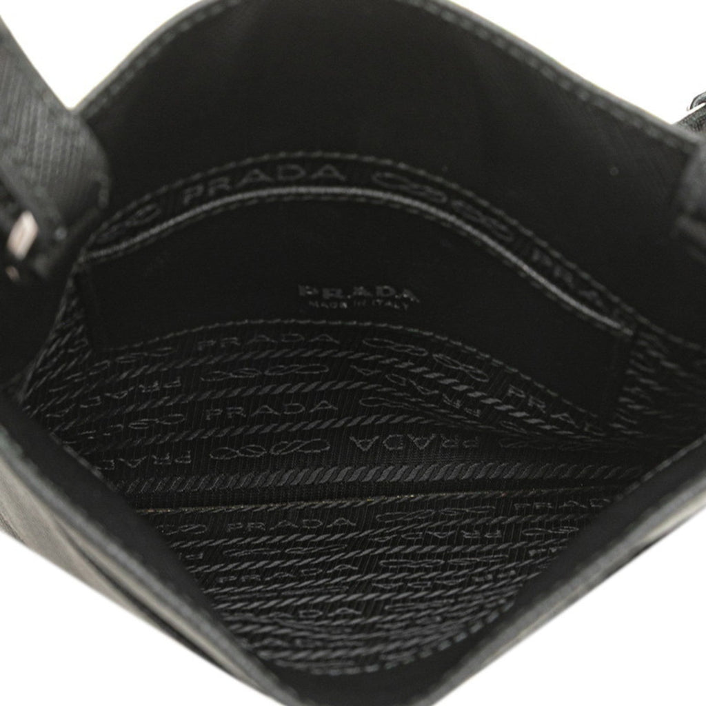 Prada Saffiano Black Leather Shoulder Bag