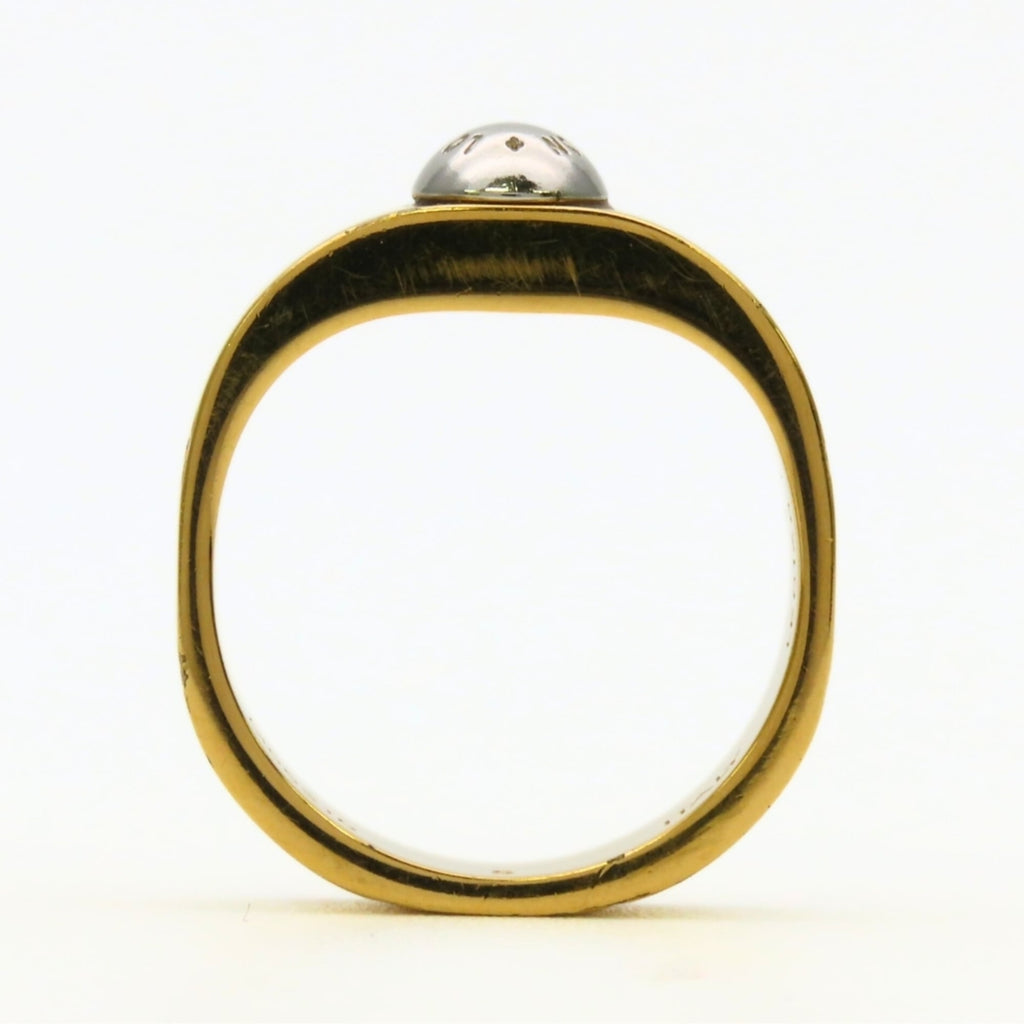 Louis Vuitton Gold Silver Gold Plating Metal Band Ring