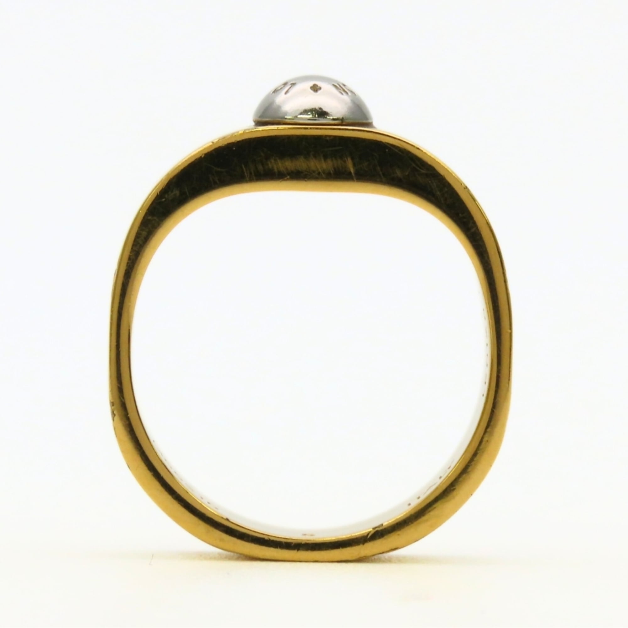 Louis Vuitton Gold Silver Gold Plating Metal Band Ring
