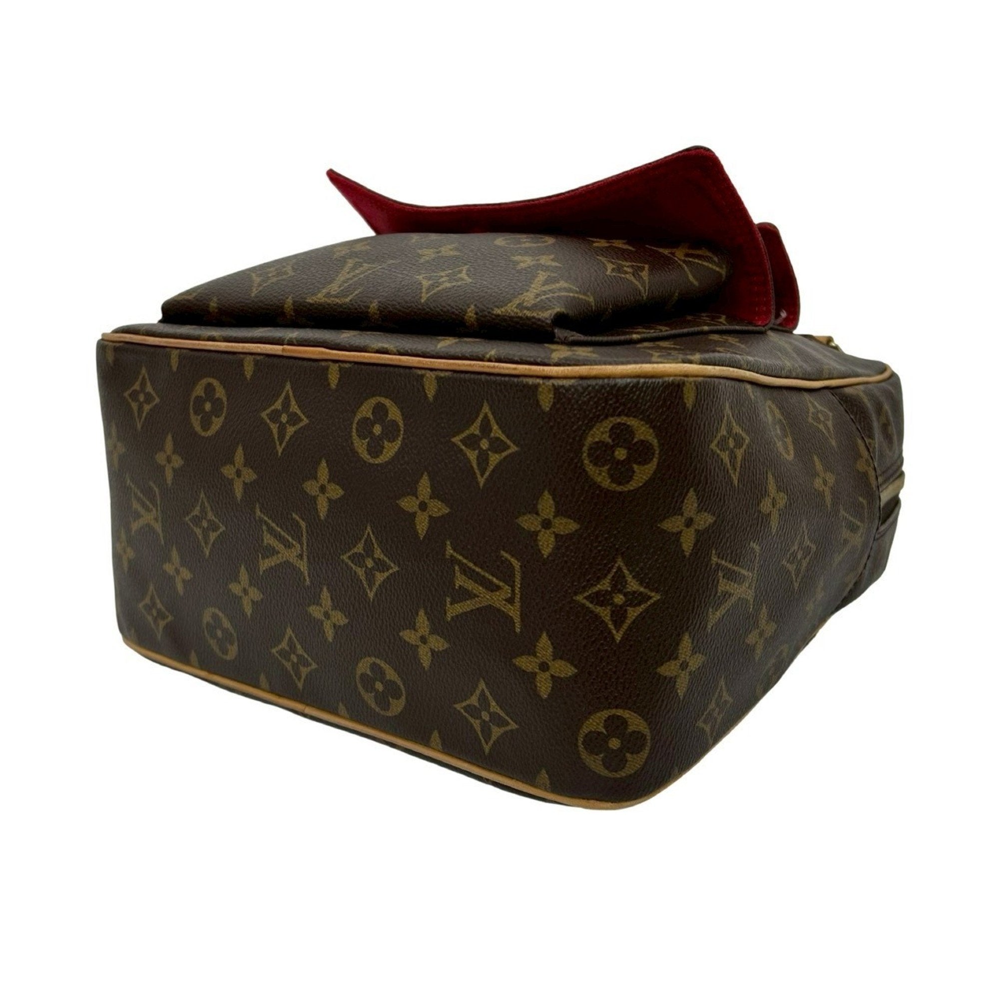 Louis Vuitton Brown Leather Pvc Boston Bag Handbag