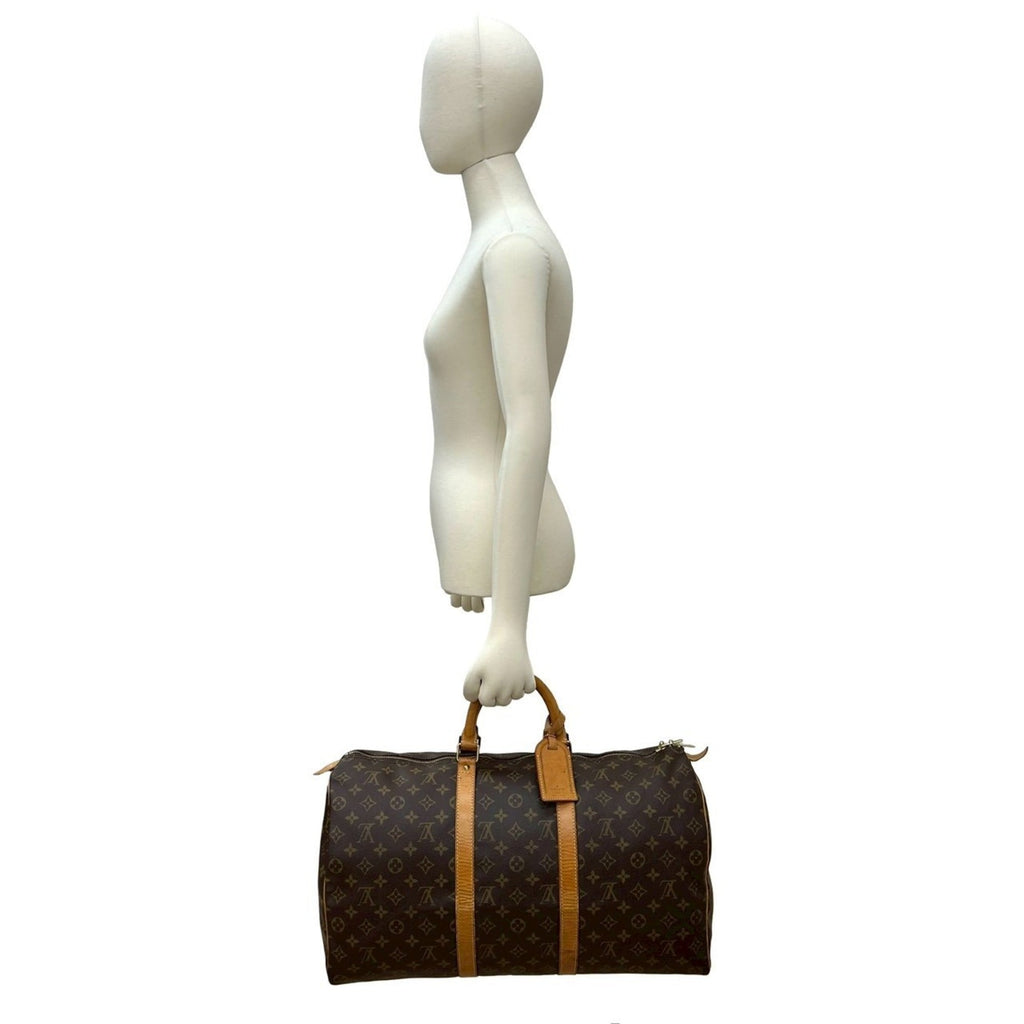 Louis Vuitton Brown Leather Pvc Boston Bag