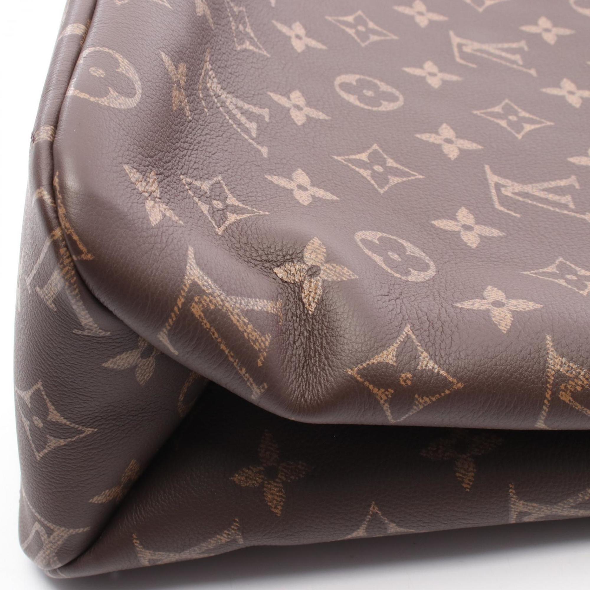 Louis Vuitton Brown Monogram Leather Tote Bag