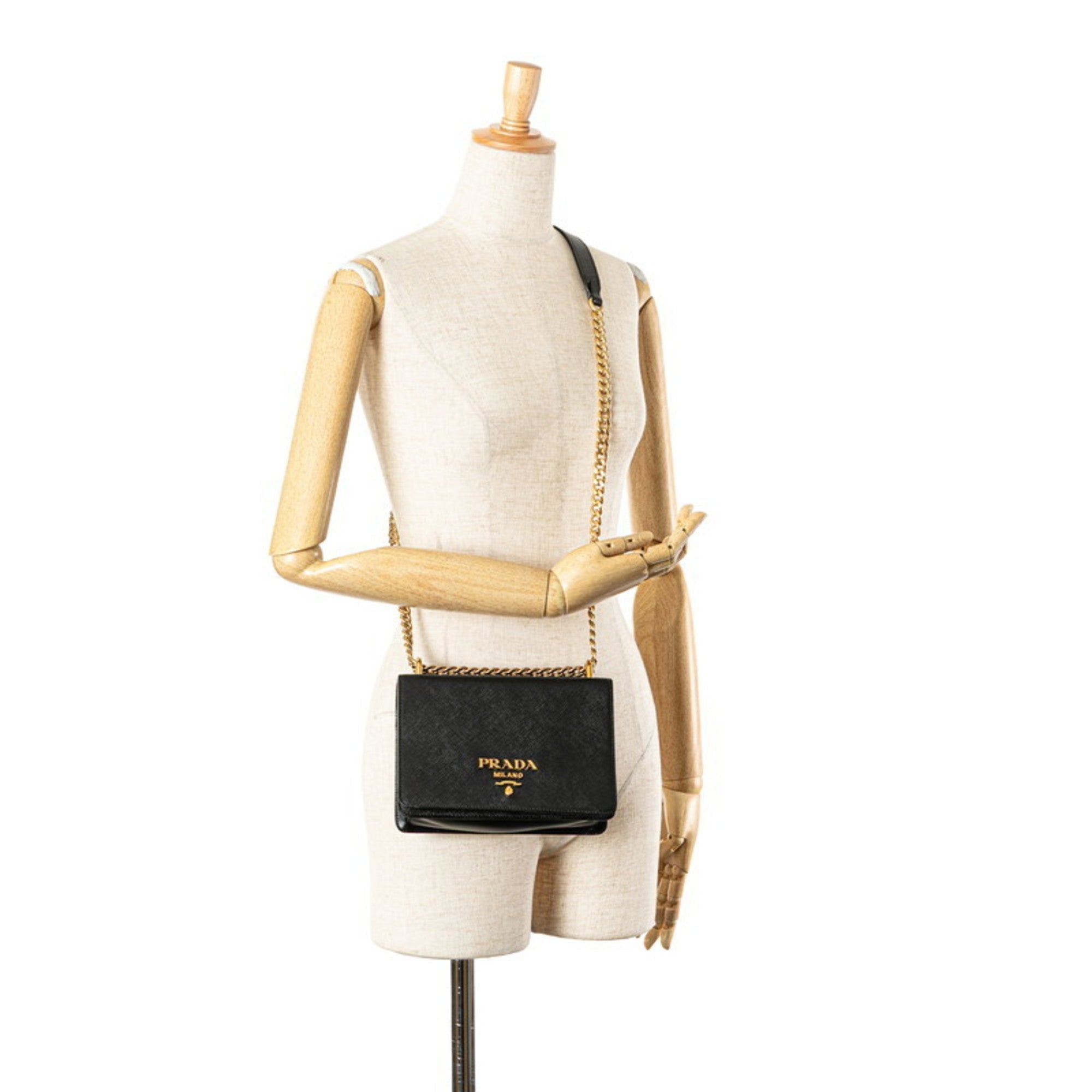 Prada Black Leather Shoulder Bag