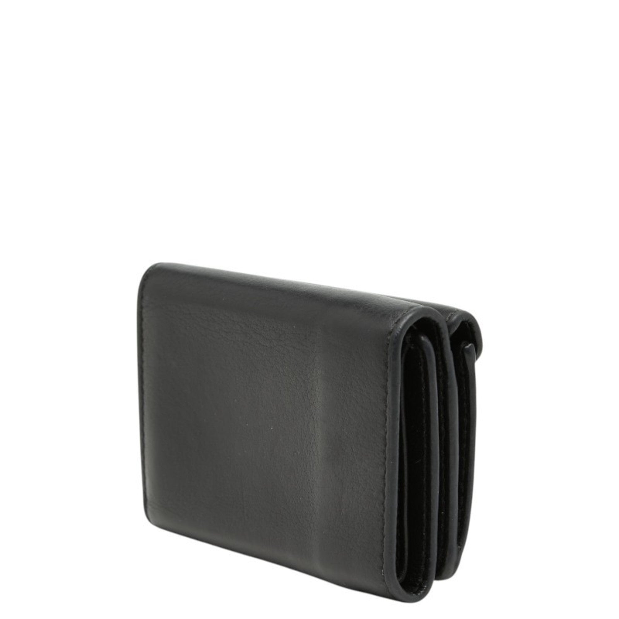 Balenciaga Black Leather Wallet (Tri-Fold)