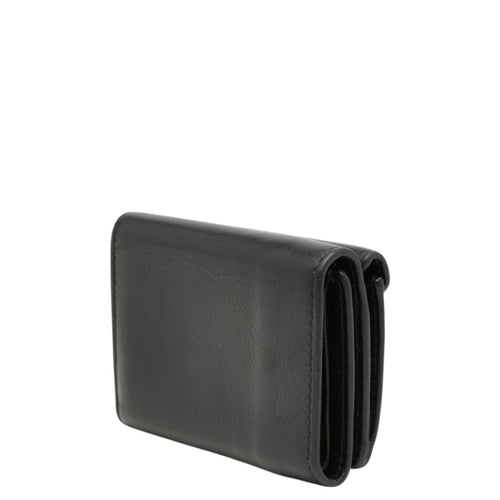 Balenciaga Black Leather Wallet (Tri-Fold)