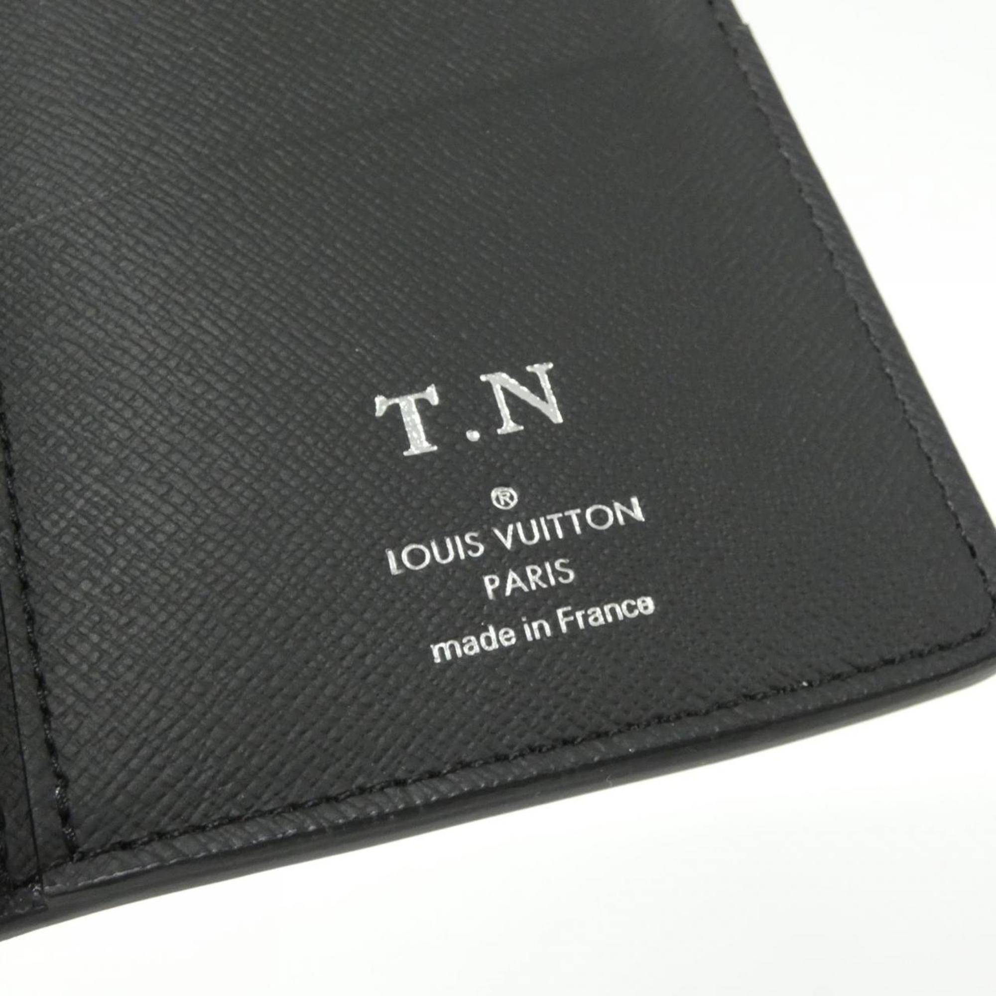 Louis Vuitton Black Leather Long Wallet