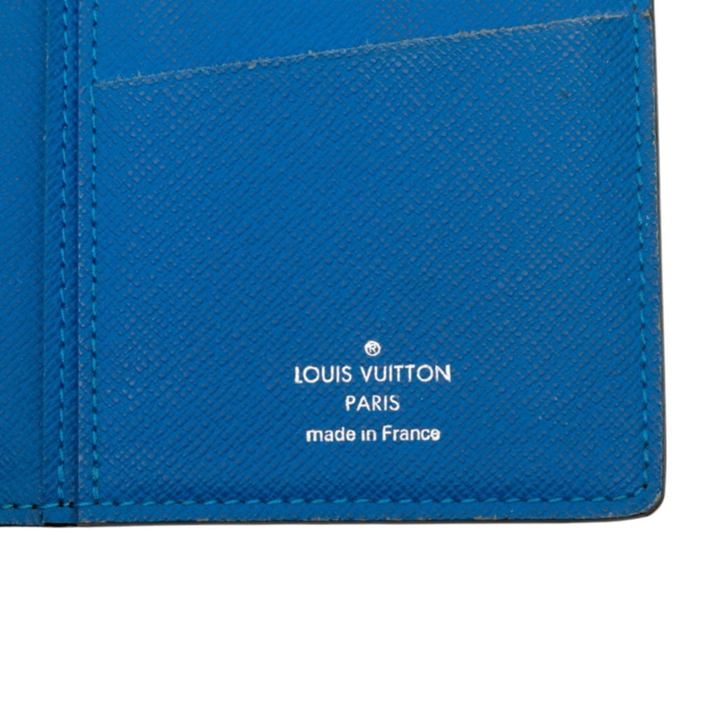 Louis Vuitton Black Blue Leather Long Wallet
