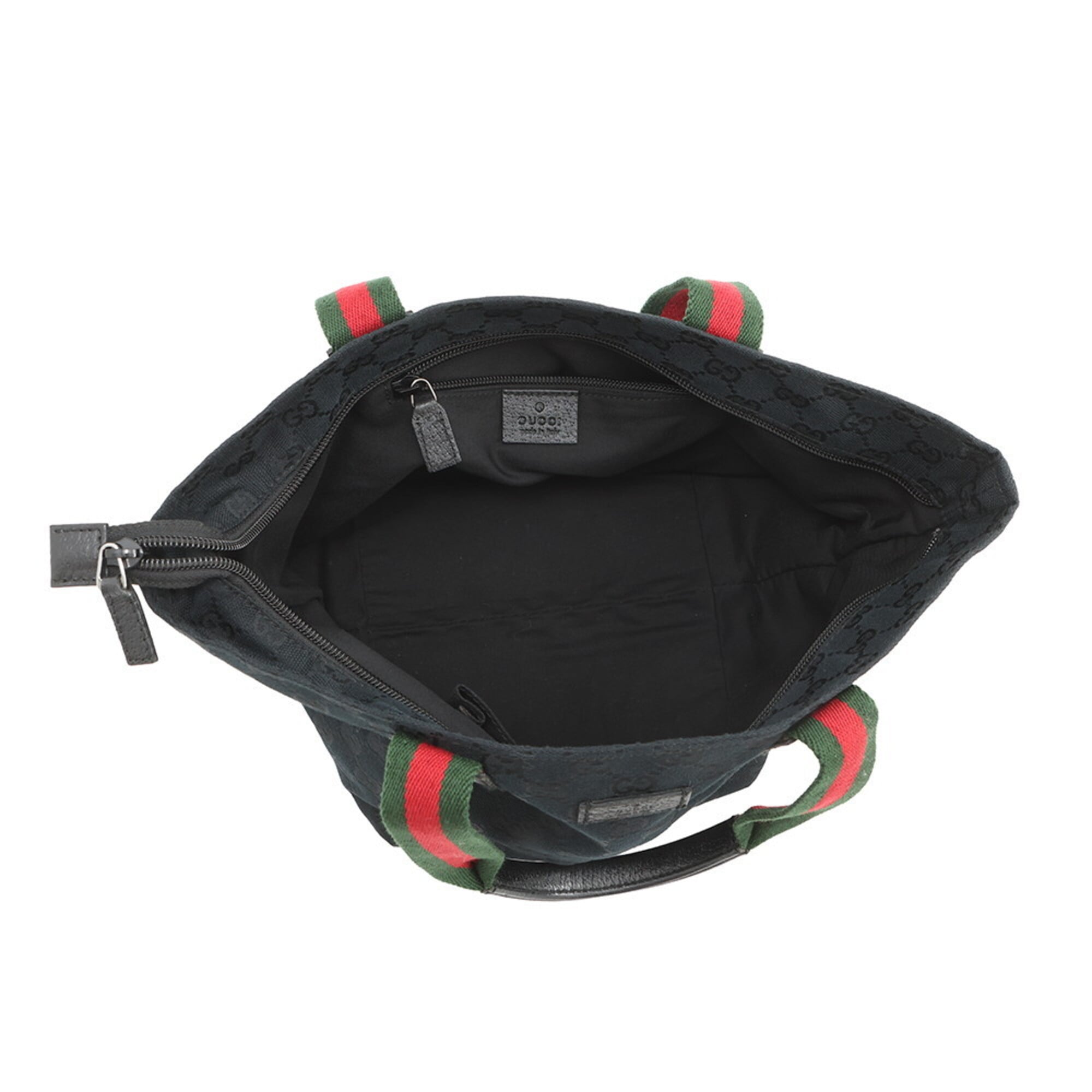 Gucci Black Gg Canvas Handbag Tote Bag (Pre-Owned)