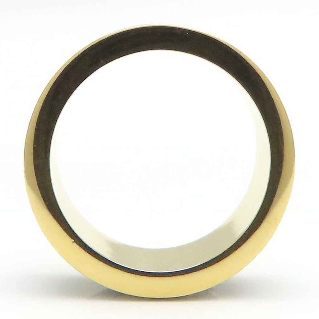 Louis Vuitton Gold Black Gold Plating Band Ring