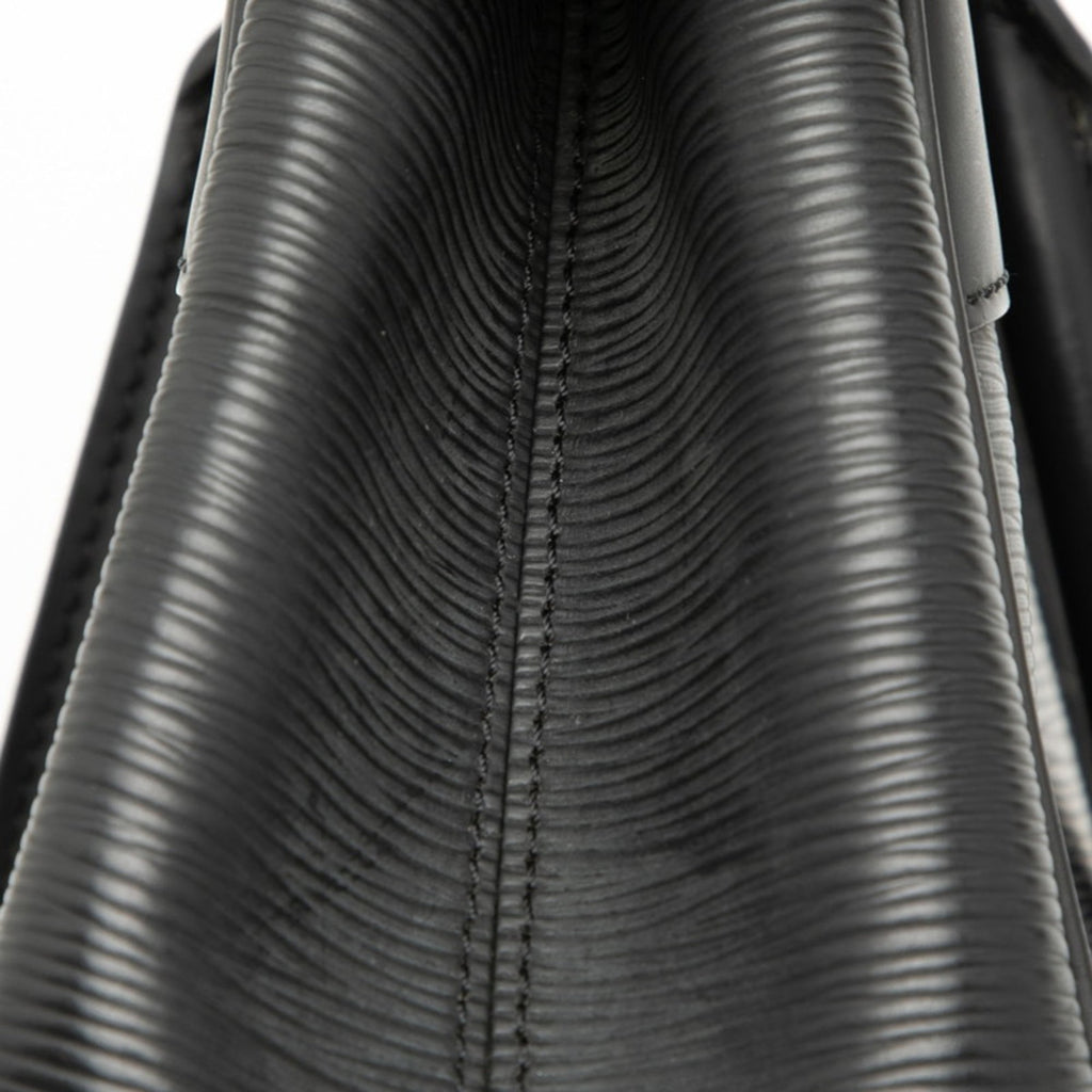 Louis Vuitton Black Noir Leather Handbag Tote Bag
