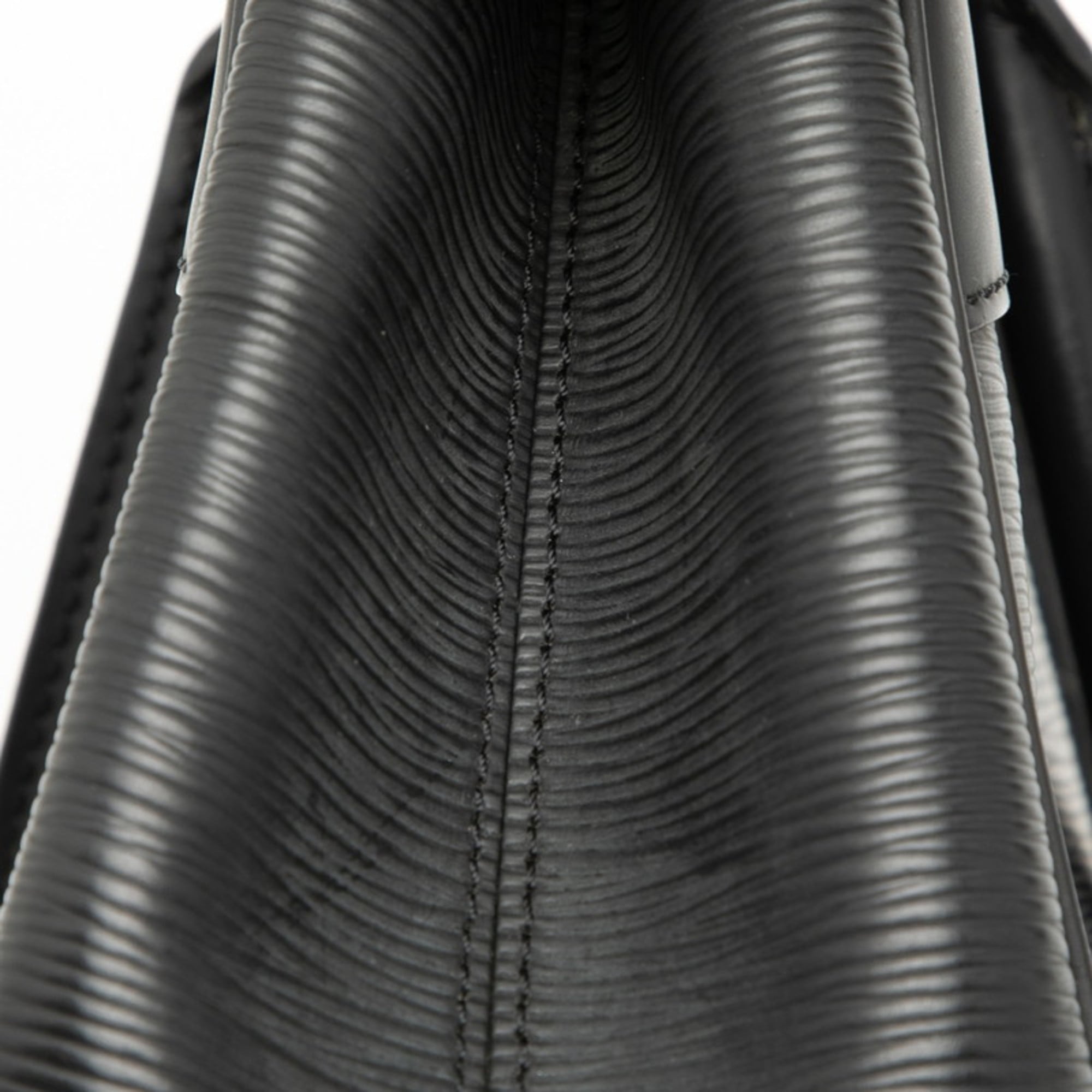 Louis Vuitton Black Noir Leather Handbag Tote Bag