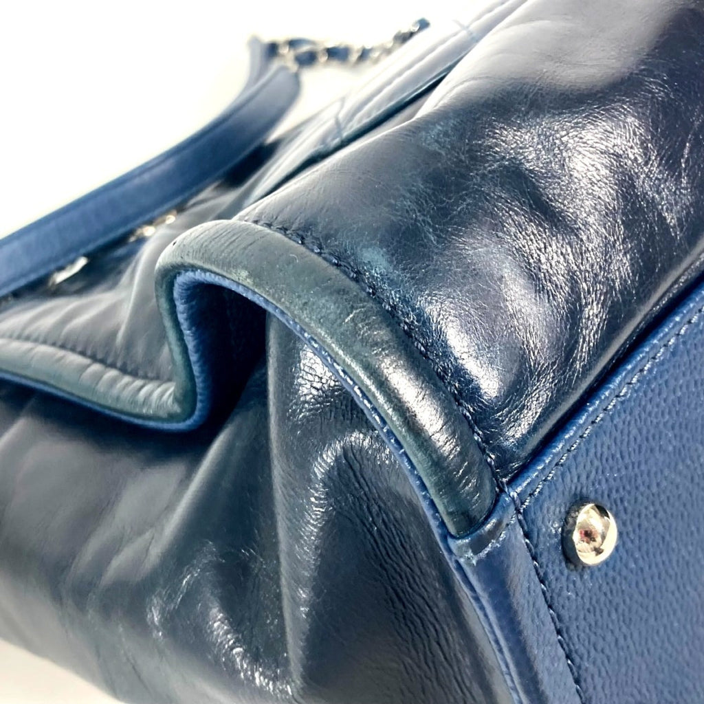 Chanel Navy Leather Shoulder Bag