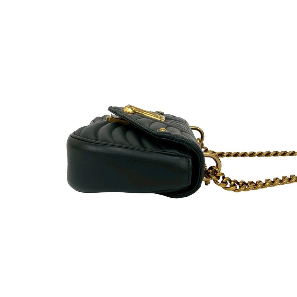 Louis Vuitton Black Leather Handbag Shoulder Bag