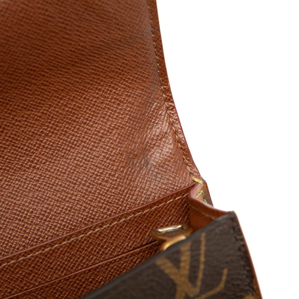 Louis Vuitton Brown Pvc Leather Clutch Bag Pouch