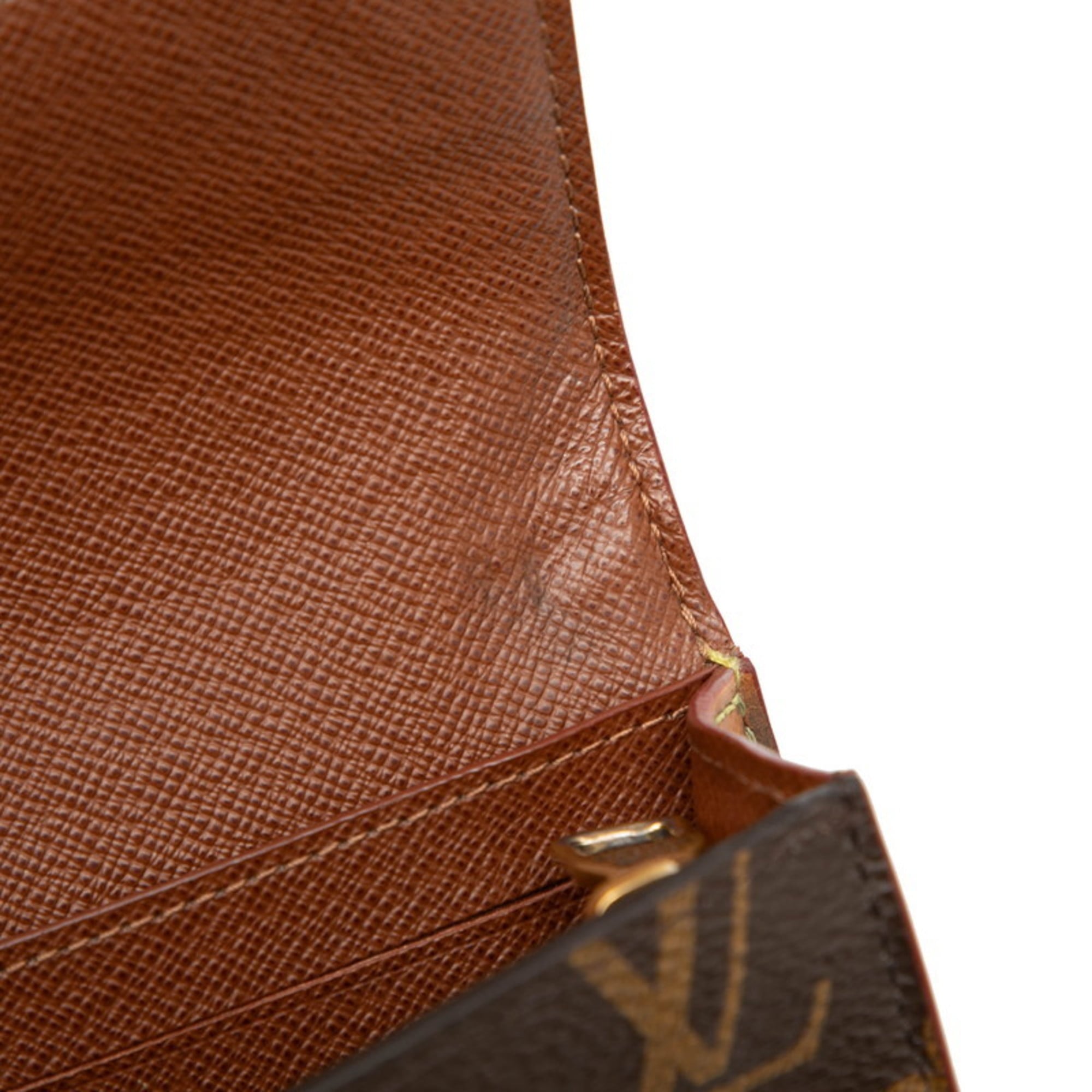Louis Vuitton Brown Pvc Leather Clutch Bag Pouch